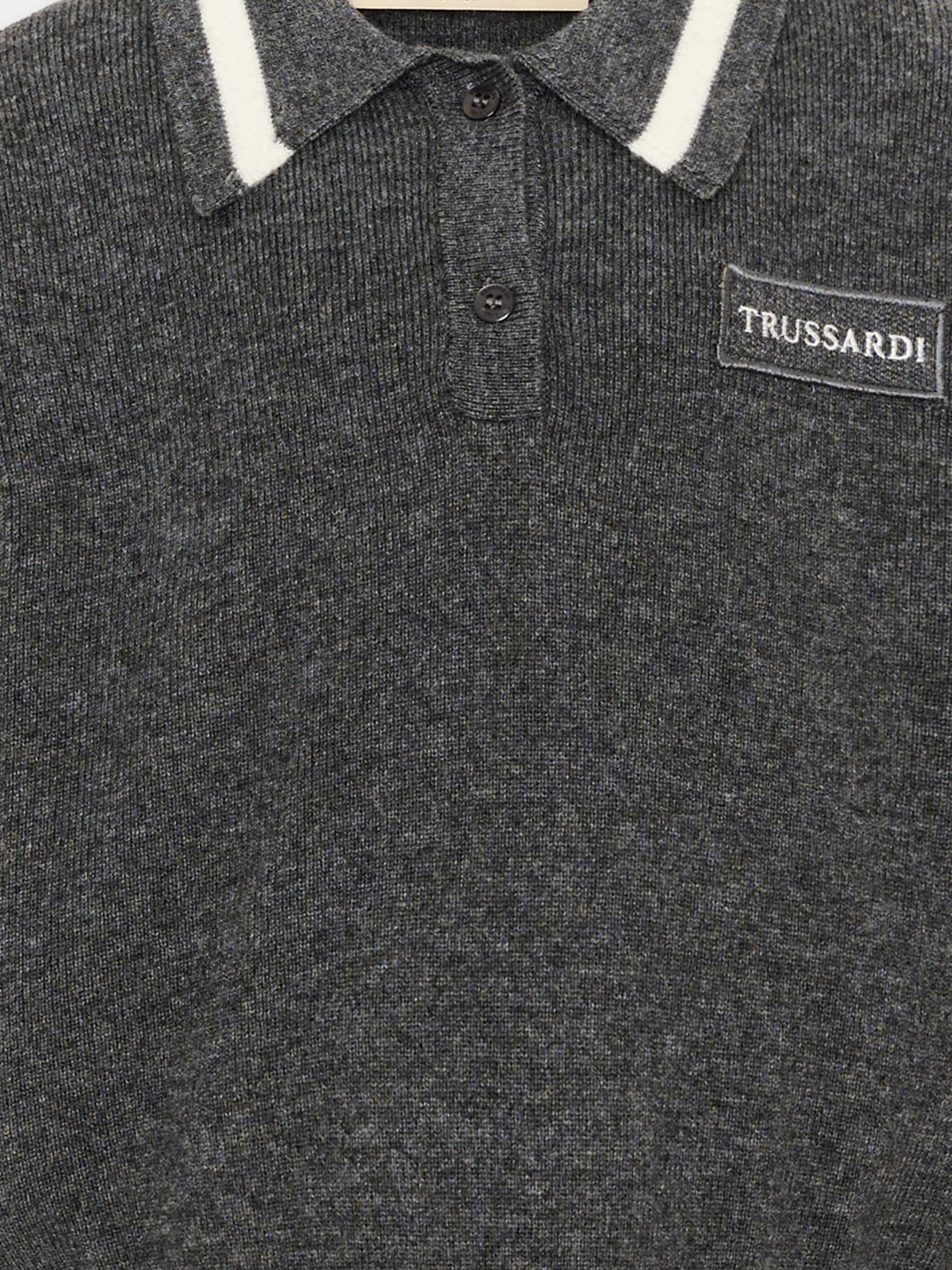 Maglione grigio per bambina con logo,Trussardi Junior,TGA26047MA GREY_LIG.M GREY LIGHT MELANGE