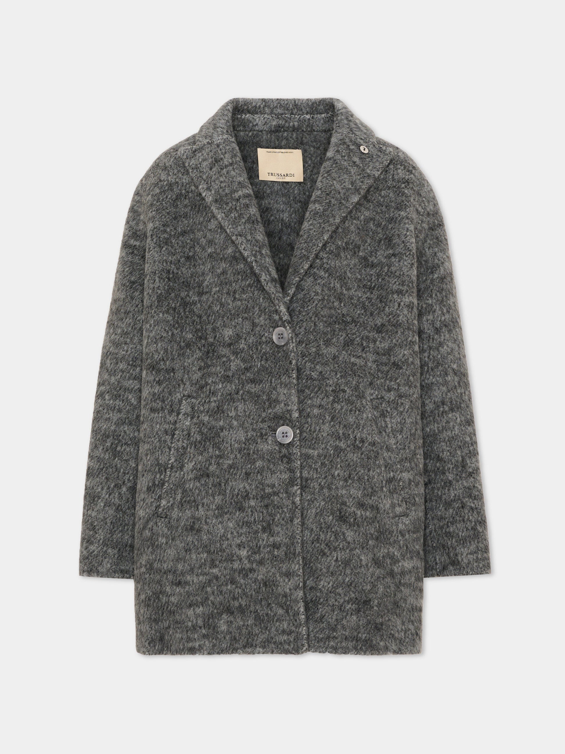Cappotto grigio per bambina,Trussardi Junior,TGA26035CP GREY GREY