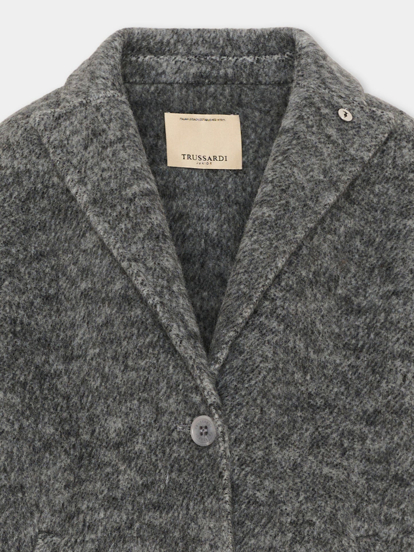 Cappotto grigio per bambina,Trussardi Junior,TGA26035CP GREY GREY