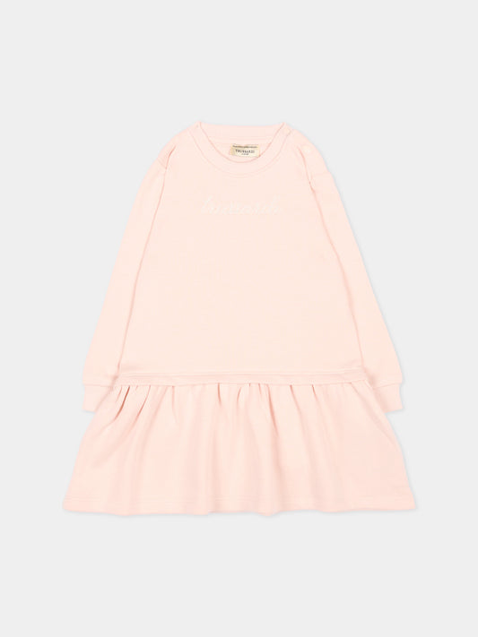 Robe rose pour Bébé Fille avec logo