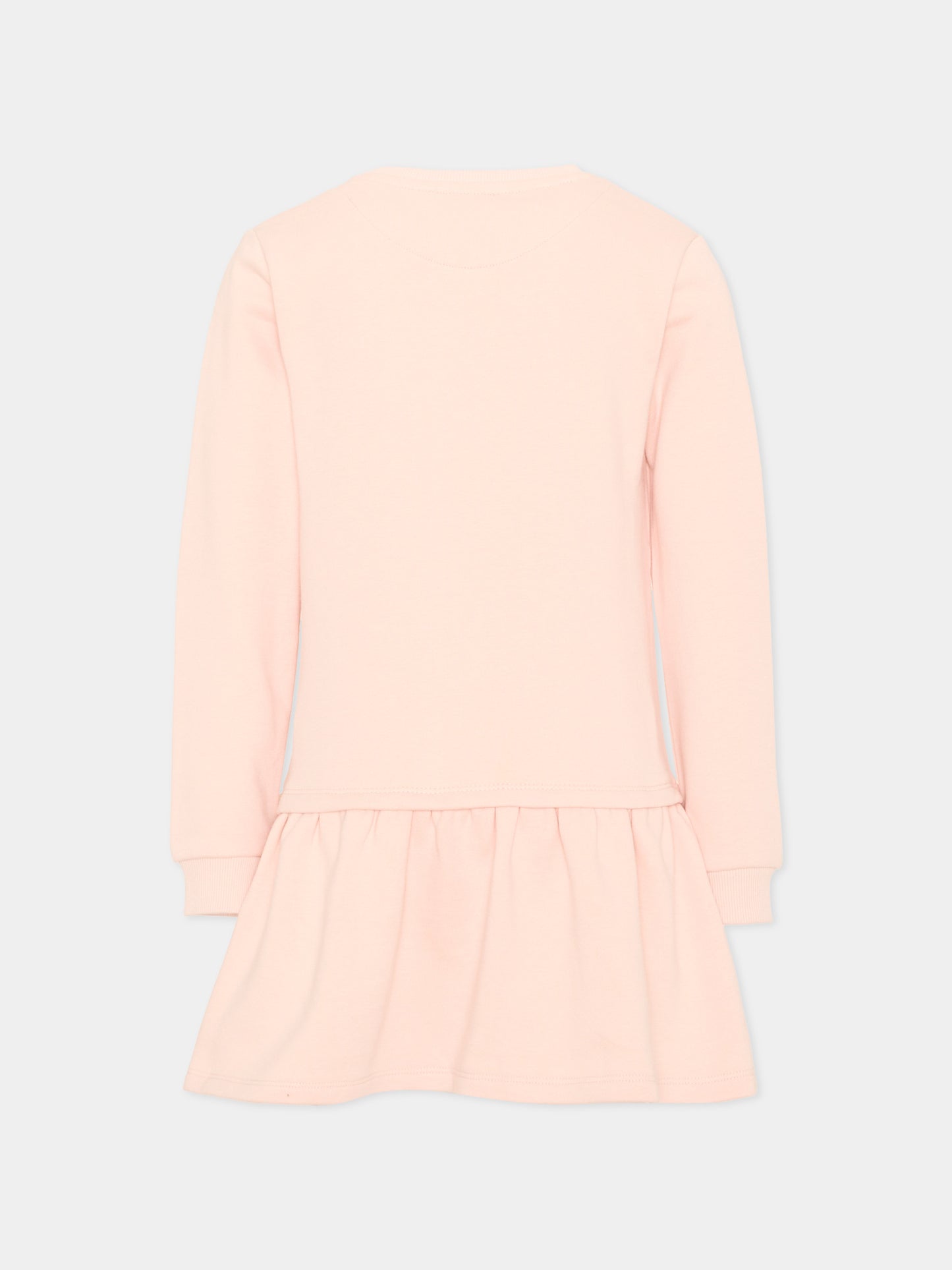 Vestito rosa per bambina con logo,Trussardi Junior,TIA26026VE BLUSH BLUSH