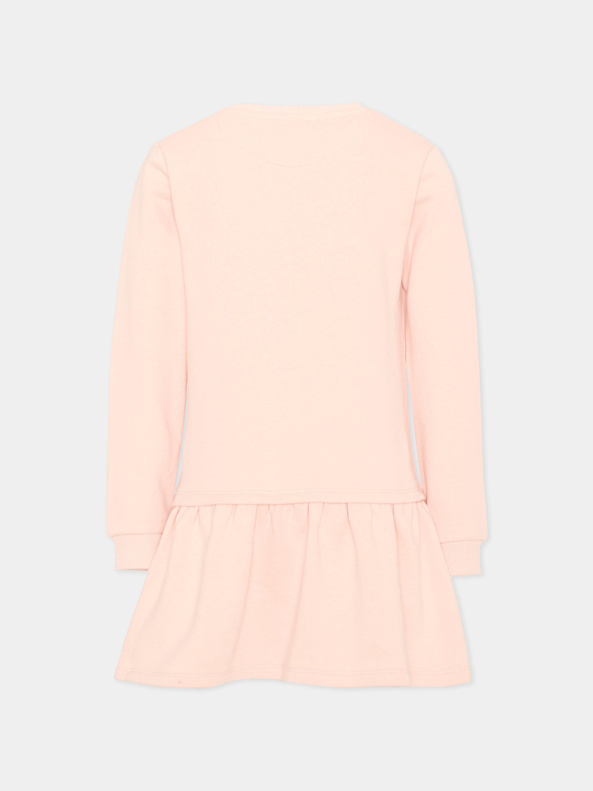 Vestito rosa per bambina con logo,Trussardi Junior,TIA26026VE BLUSH BLUSH