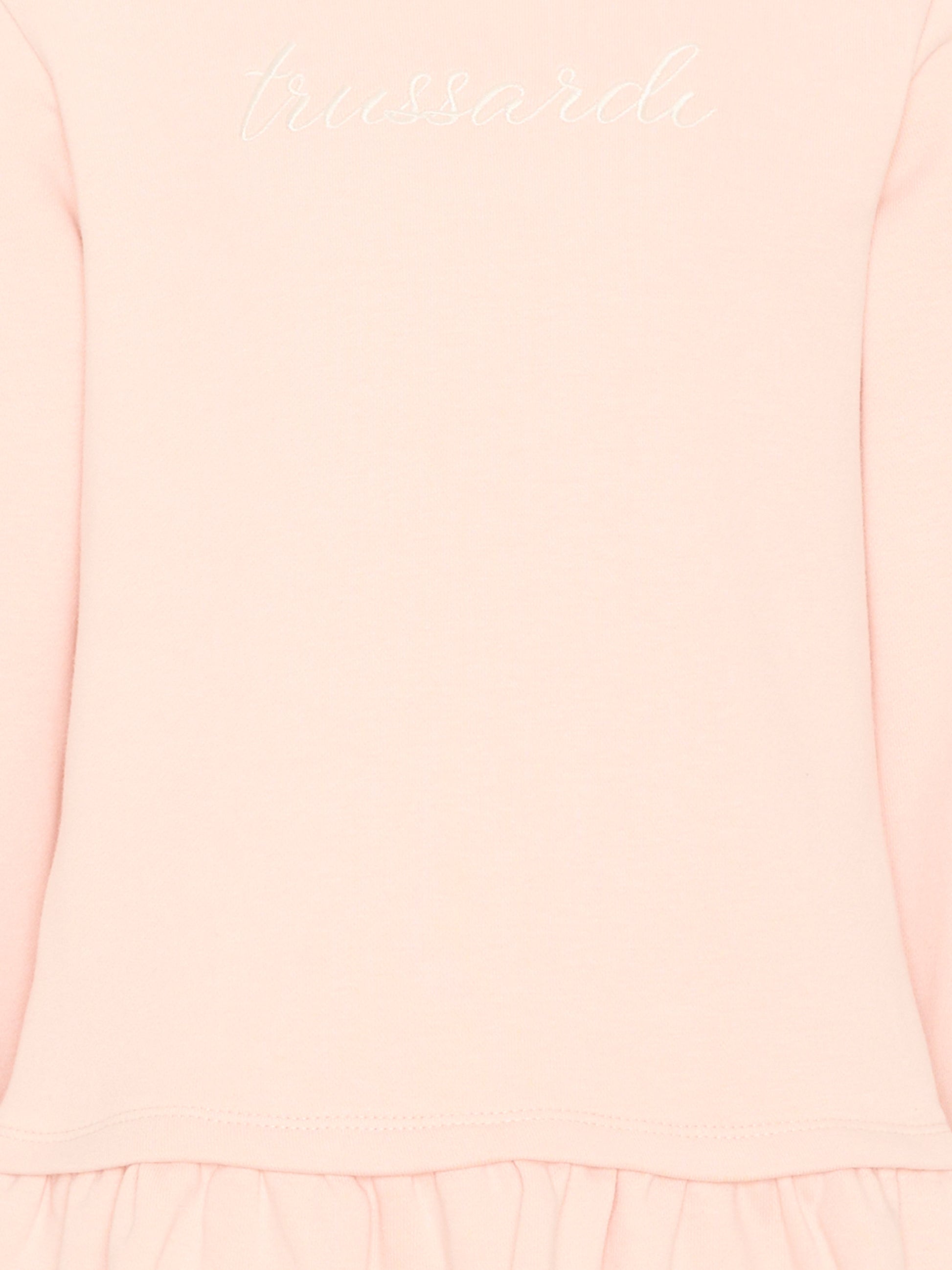 Vestito rosa per bambina con logo,Trussardi Junior,TIA26026VE BLUSH BLUSH