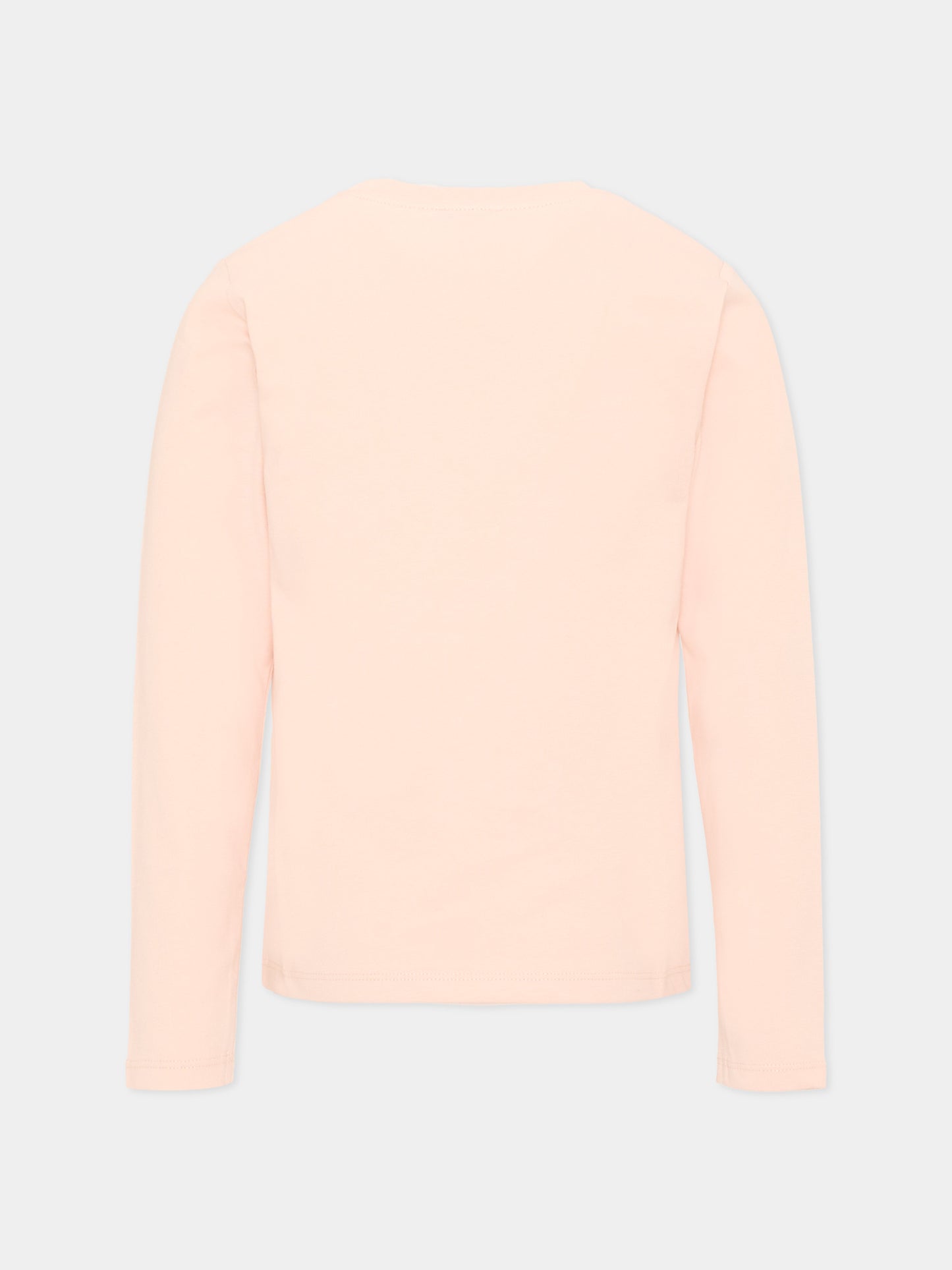 T-shirt rosa per bambina con logo,Trussardi Junior,TIA26025TS BLUSH BLUSH