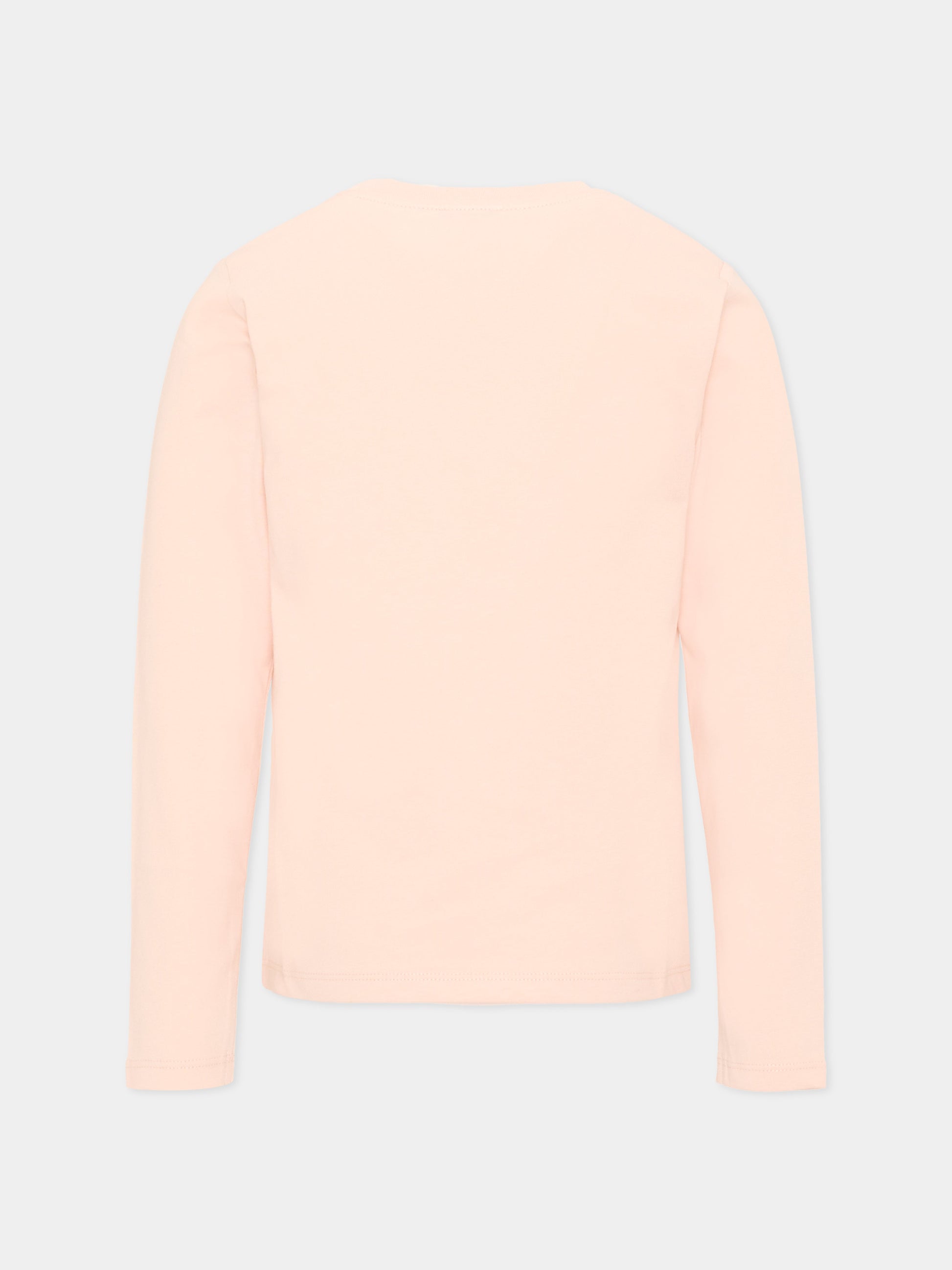 T-shirt rosa per bambina con logo,Trussardi Junior,TIA26025TS BLUSH BLUSH