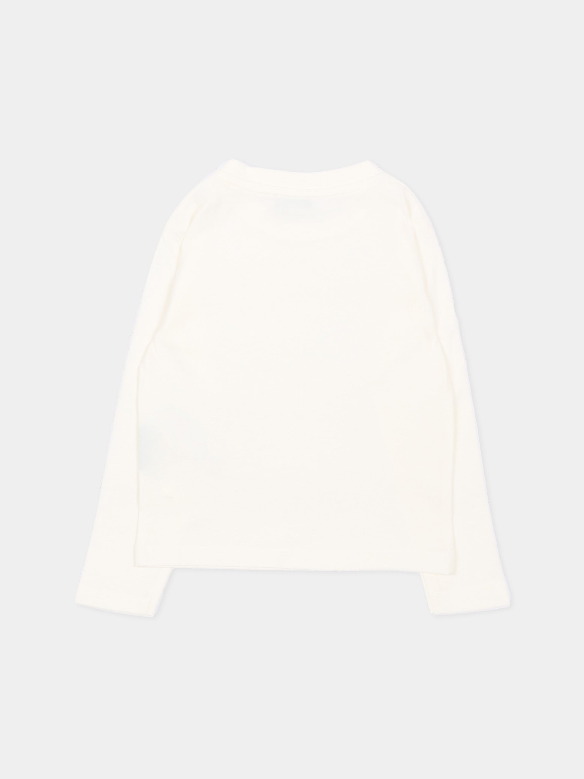 T-Shirt avorio per neonata con logo,Trussardi Junior,TIA26025TS OFF-WHITE OFF-WHITE