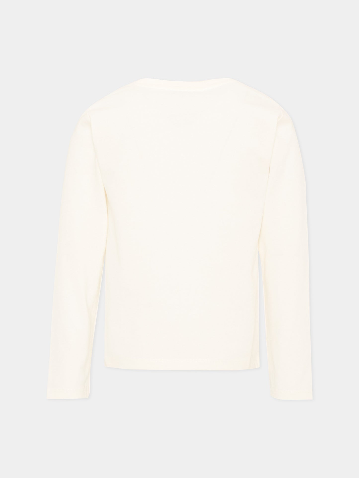 T-Shirt avorio per bambina con logo,Trussardi Junior,TIA26025TS OFF-WHITE OFF-WHITE