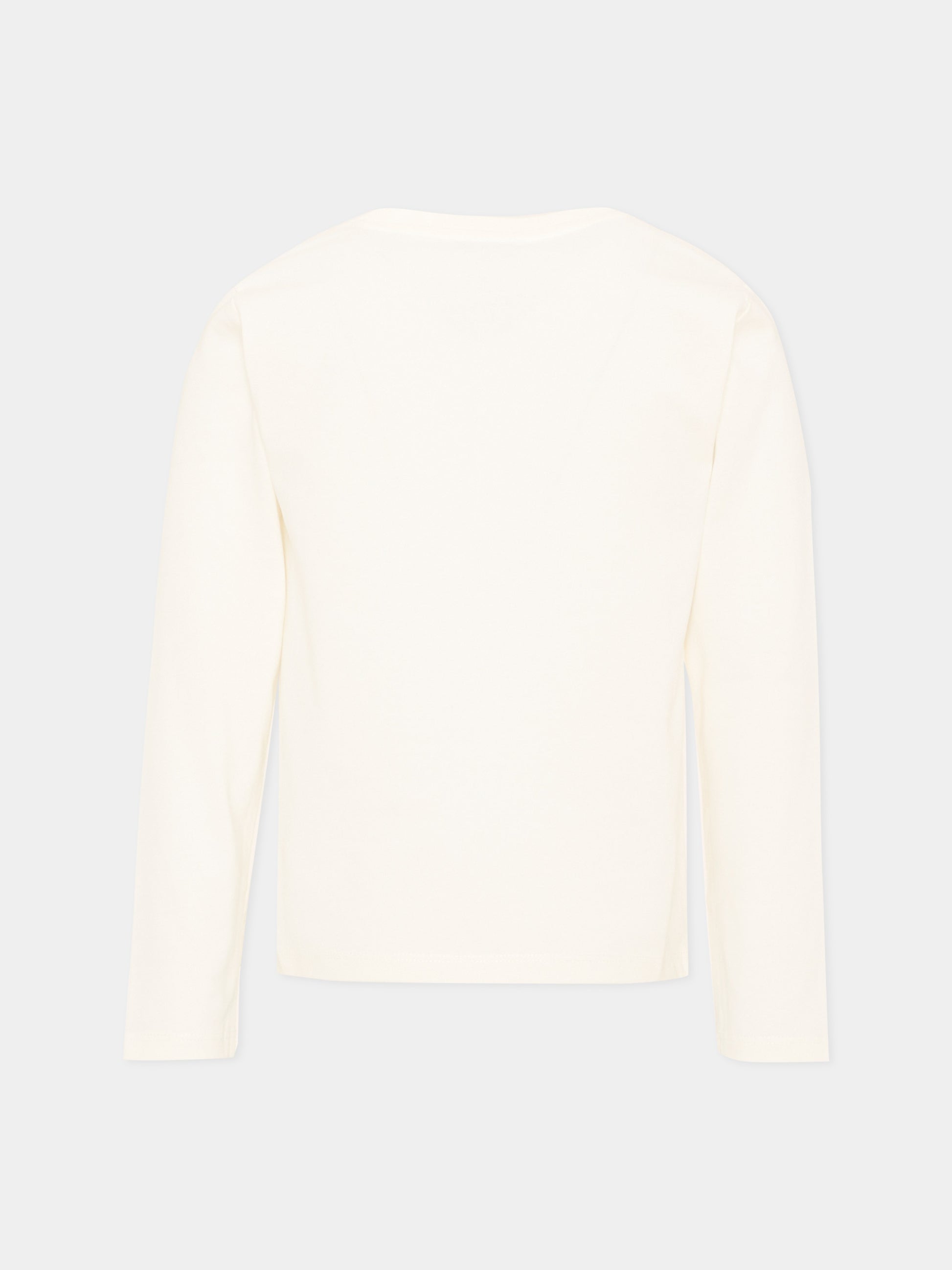T-Shirt avorio per bambina con logo,Trussardi Junior,TIA26025TS OFF-WHITE OFF-WHITE