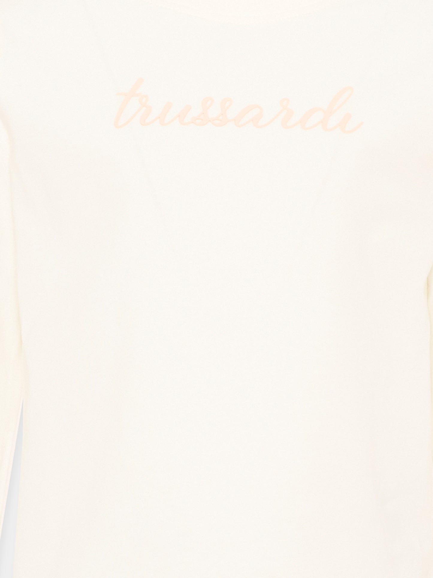 T-Shirt avorio per bambina con logo,Trussardi Junior,TIA26025TS OFF-WHITE OFF-WHITE