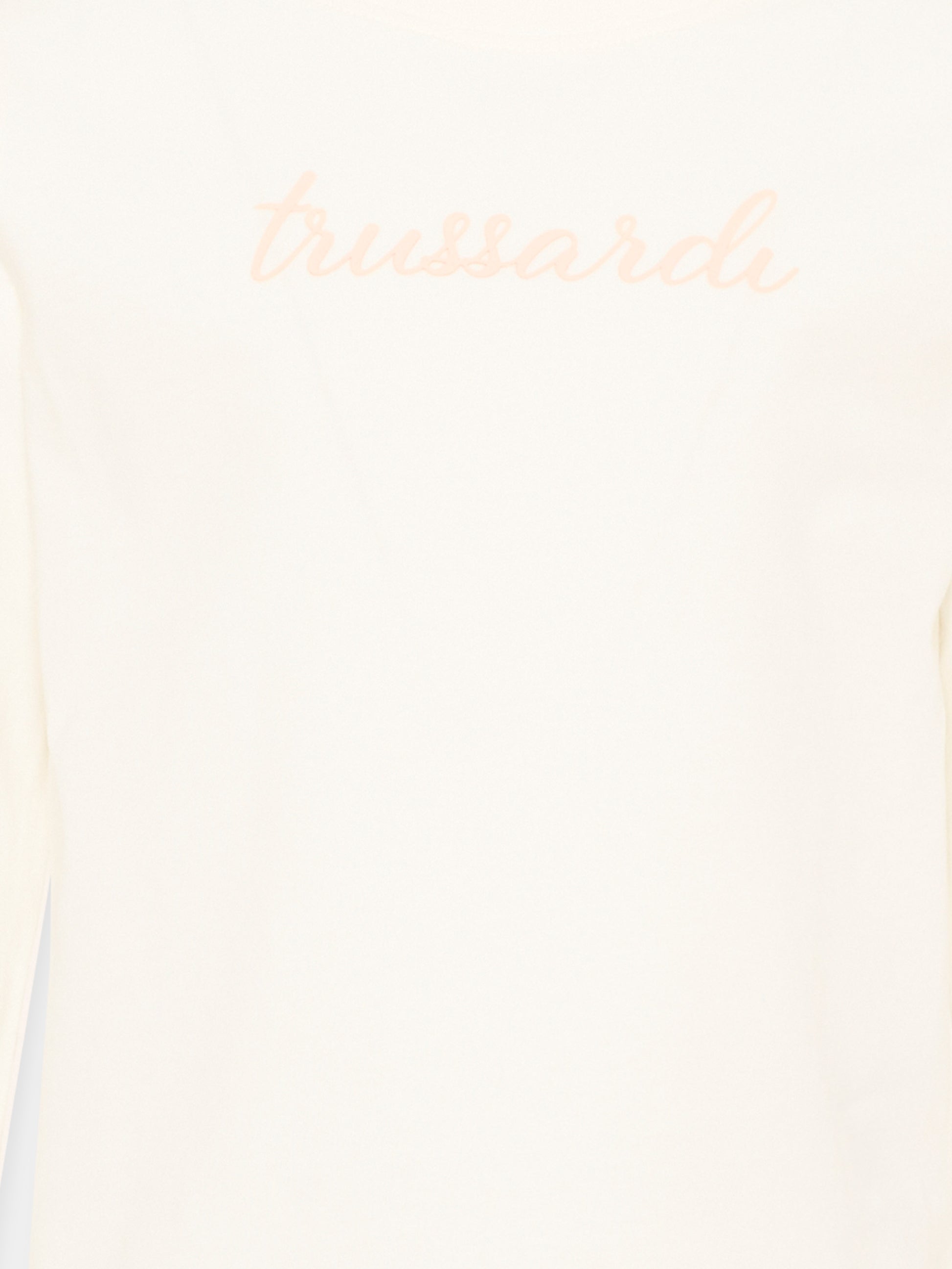 T-Shirt avorio per bambina con logo,Trussardi Junior,TIA26025TS OFF-WHITE OFF-WHITE