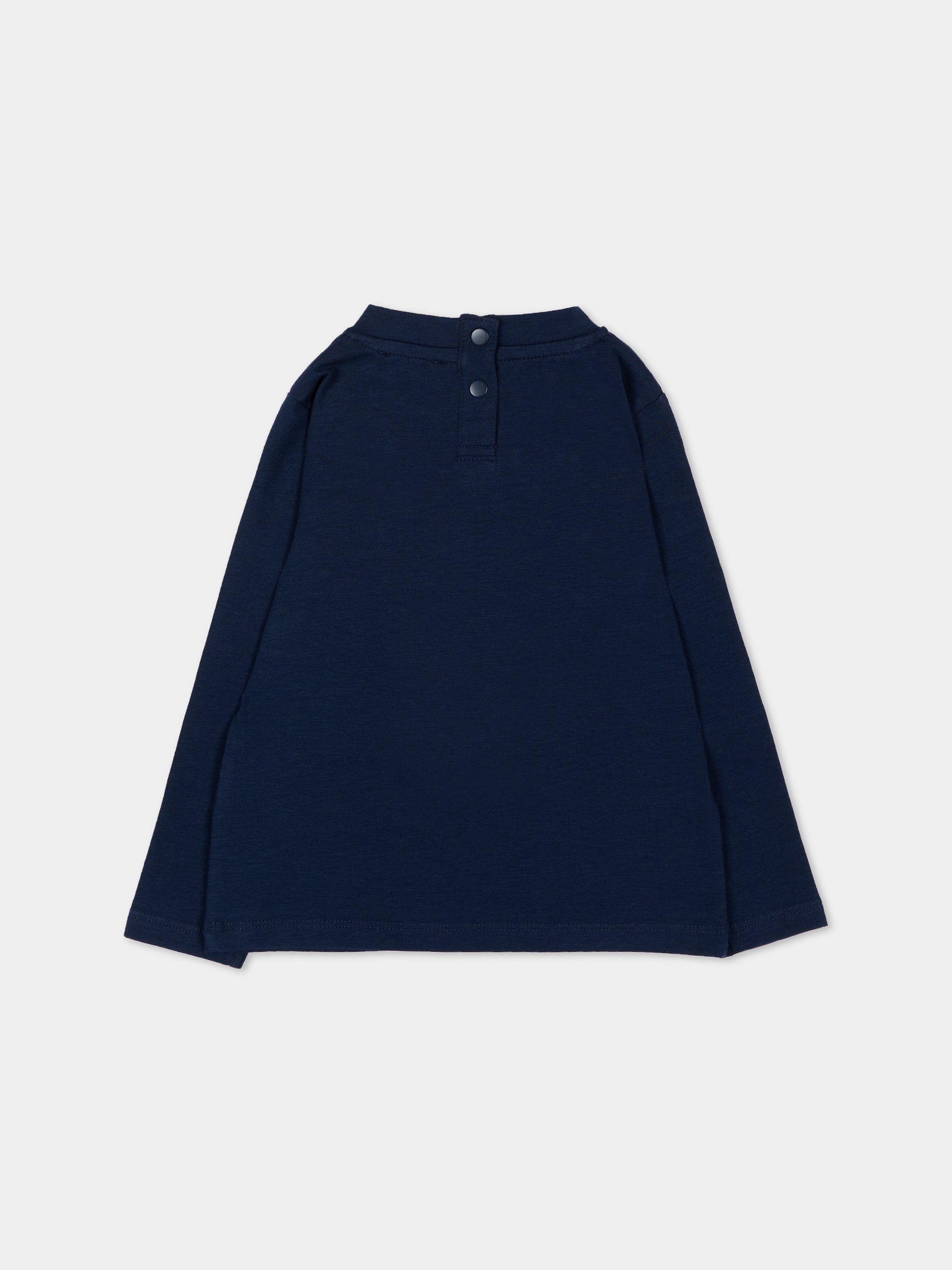 T-Shirt blu per neonata con logo,Trussardi Junior,TIA26160TS BLUE_NAVAL BLUE NAVAL