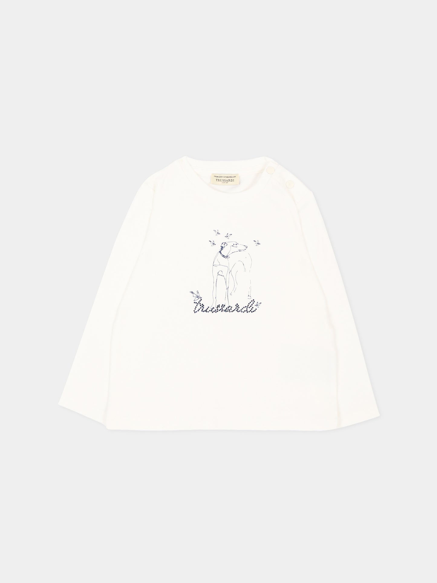 T-Shirt avorio Trussardi per neonata,Trussardi Junior,TIA26162TS OFF-WHITE OFF-WHITE