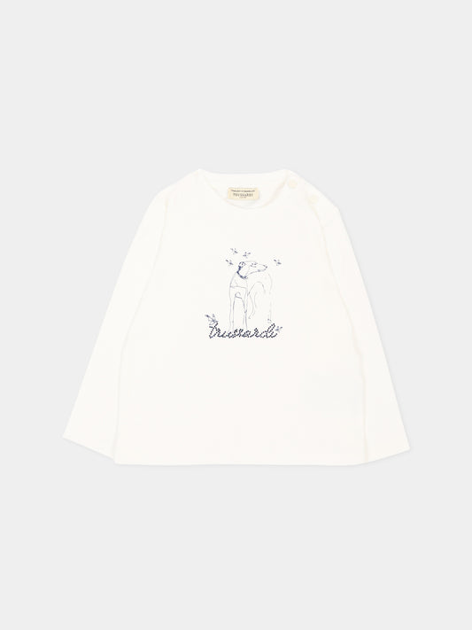 T-Shirt avorio Trussardi per neonata,Trussardi Junior,TIA26162TS OFF-WHITE OFF-WHITE