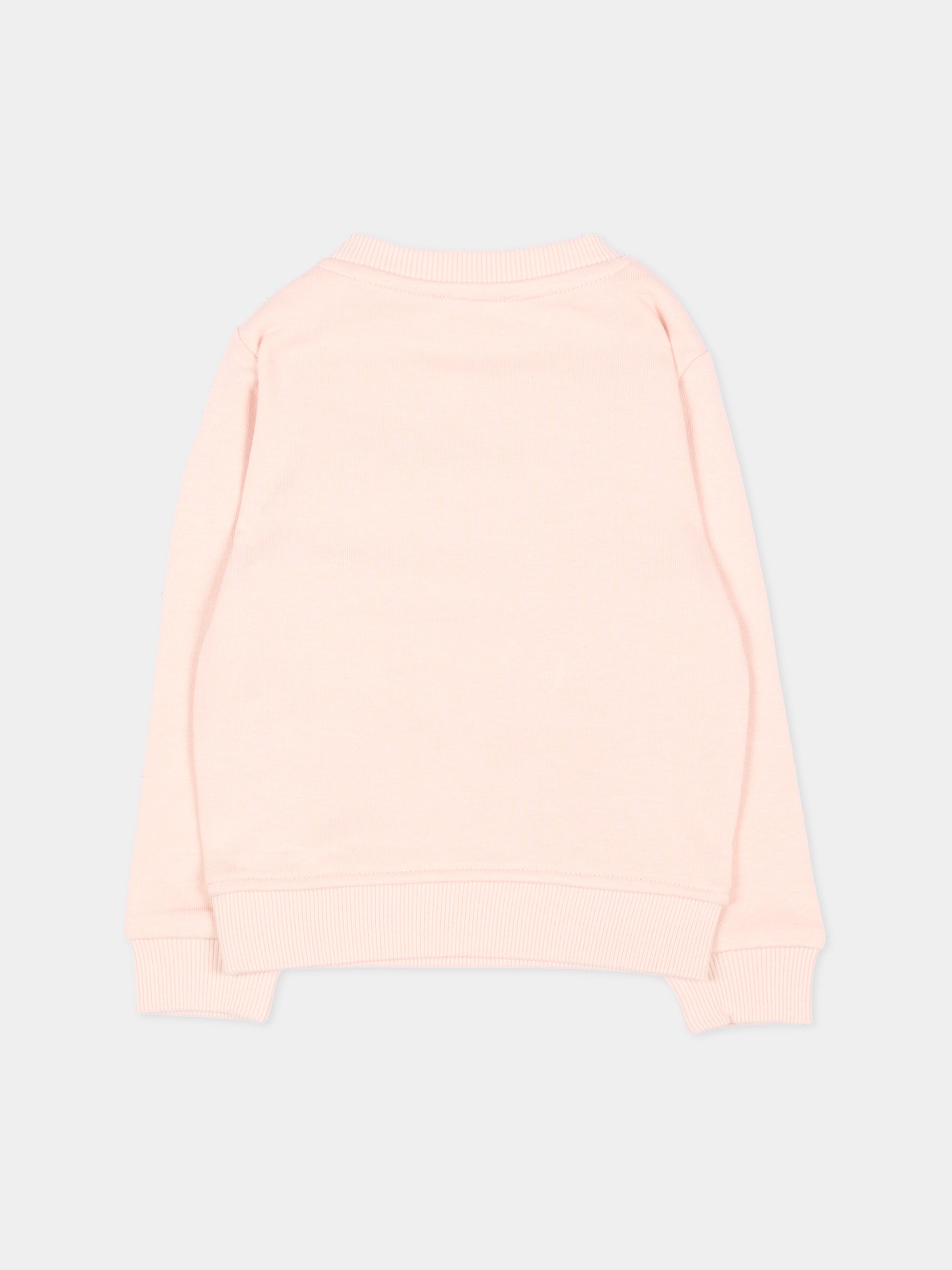 Felpa rosa per neonata con logo,Trussardi Junior,TIA26031FE BLUSH BLUSH