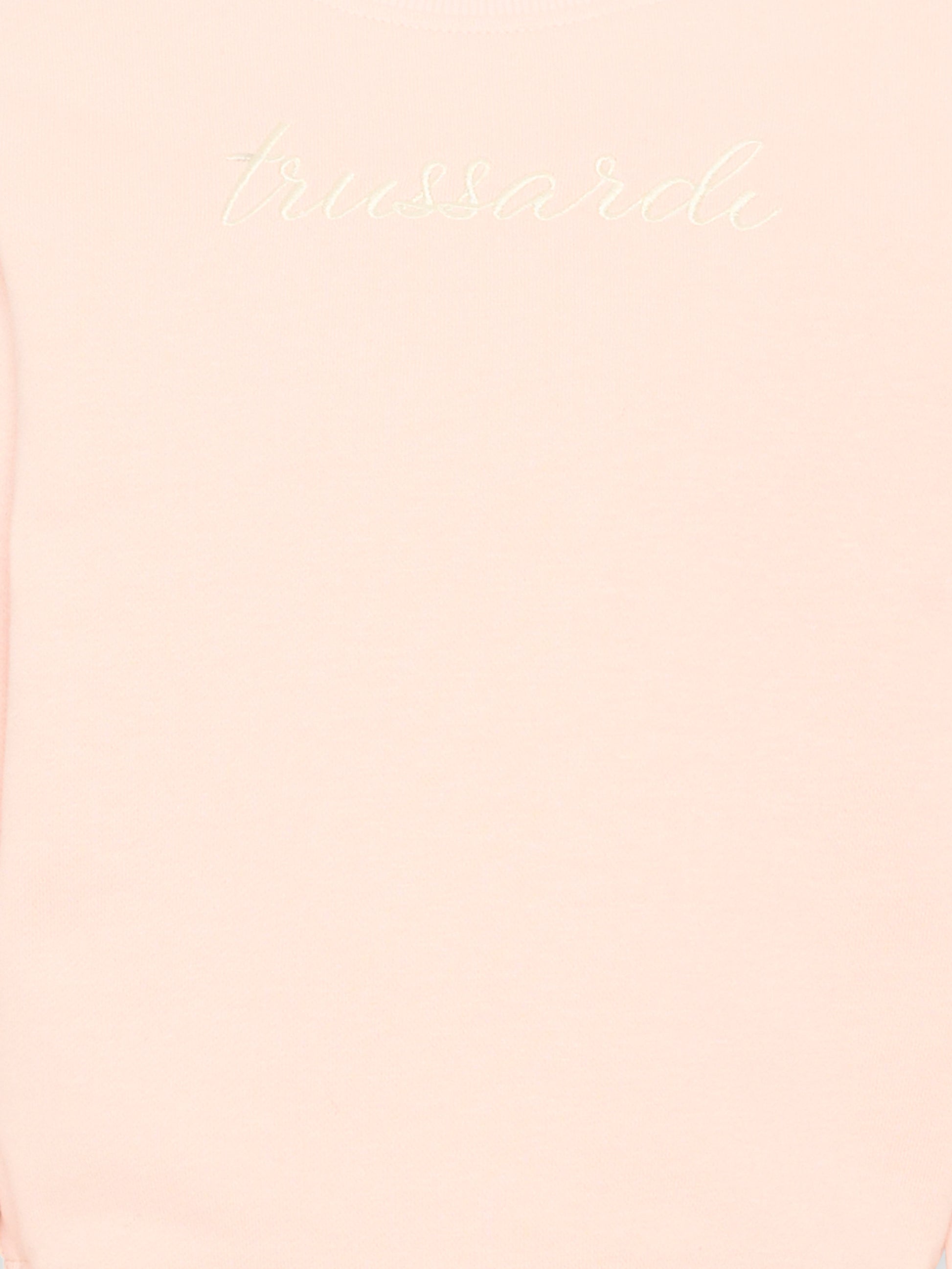 Felpa rosa per bambina con logo,Trussardi Junior,TIA26031FE BLUSH BLUSH