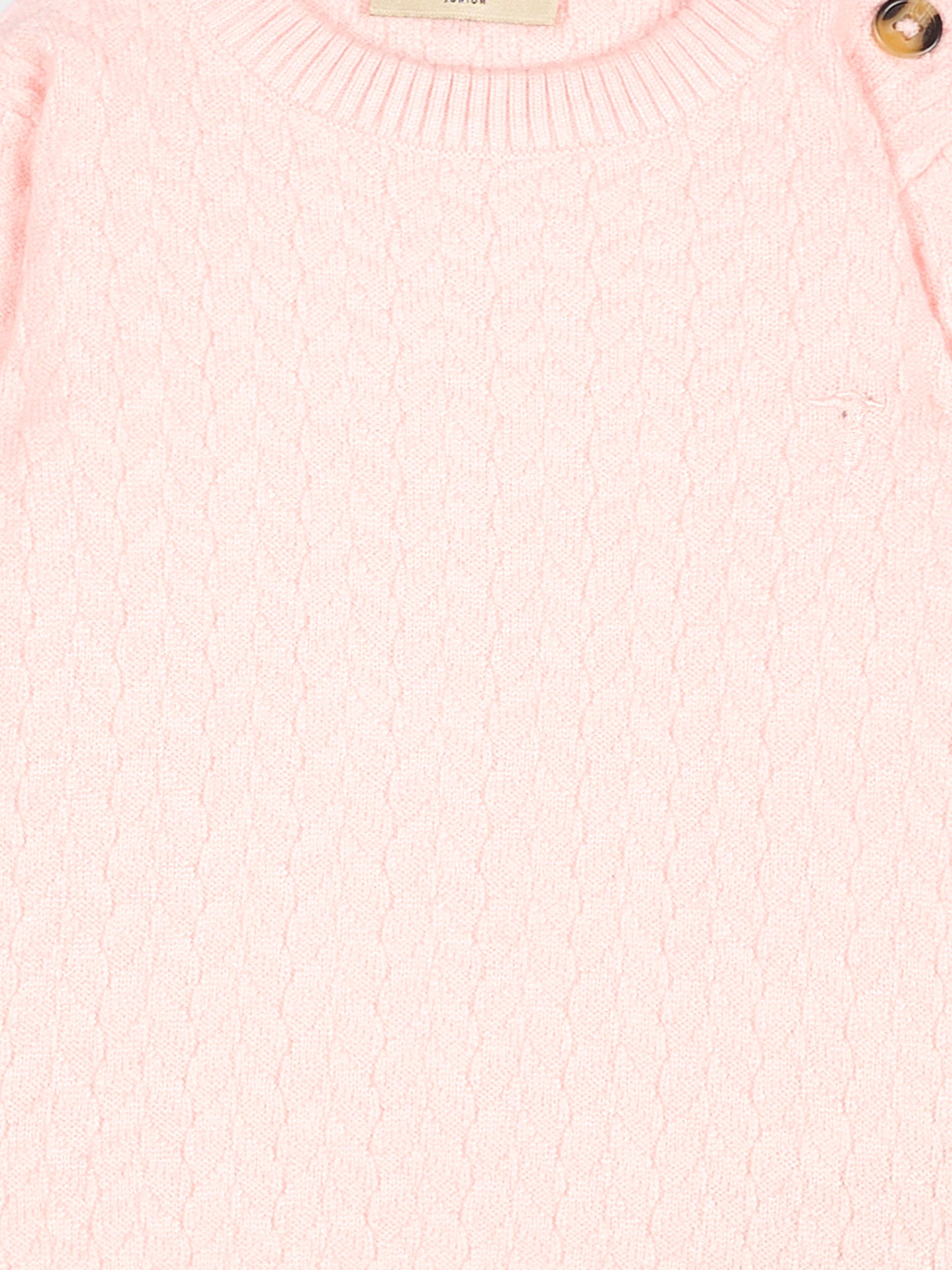 Maglione rosa per neonata con logo,Trussardi Junior,TIA26027MA PINK_M.C. PINK MANGANO CALCITE
