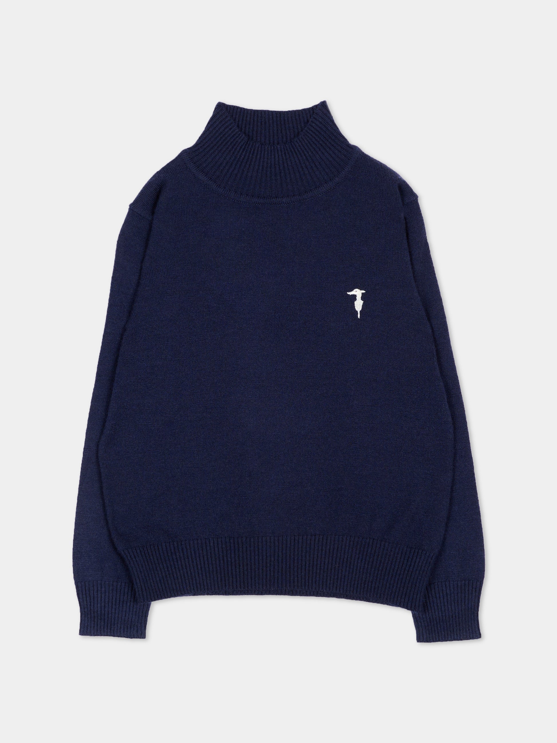 Dolcevita blu per neonato con levriero,Trussardi Junior,TIA26100MA BLUE_NAVAL BLUE NAVAL