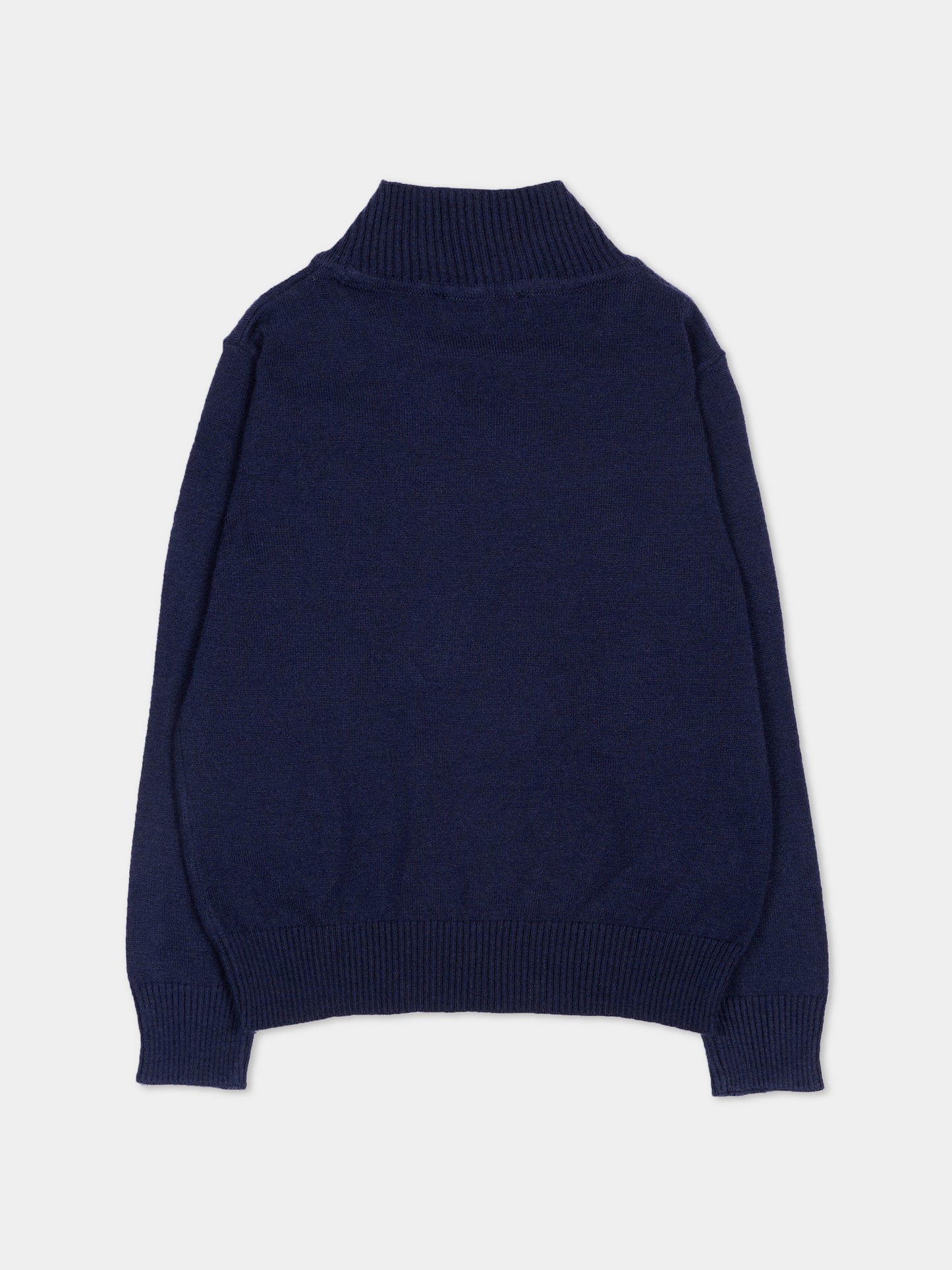 Dolcevita blu per neonato con levriero,Trussardi Junior,TIA26100MA BLUE_NAVAL BLUE NAVAL