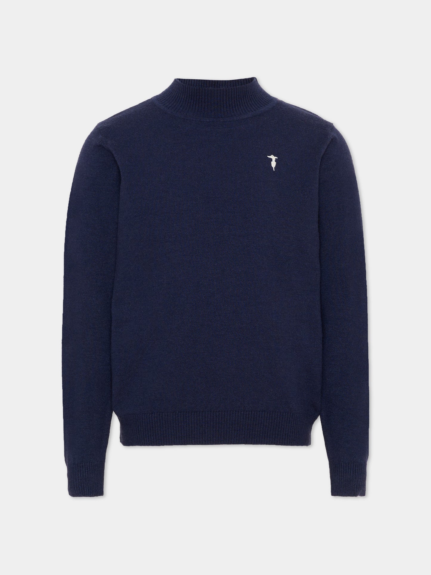 Dolcevita blu per bambino con levriero,Trussardi Junior,TIA26100MA BLUE_NAVAL BLUE NAVAL