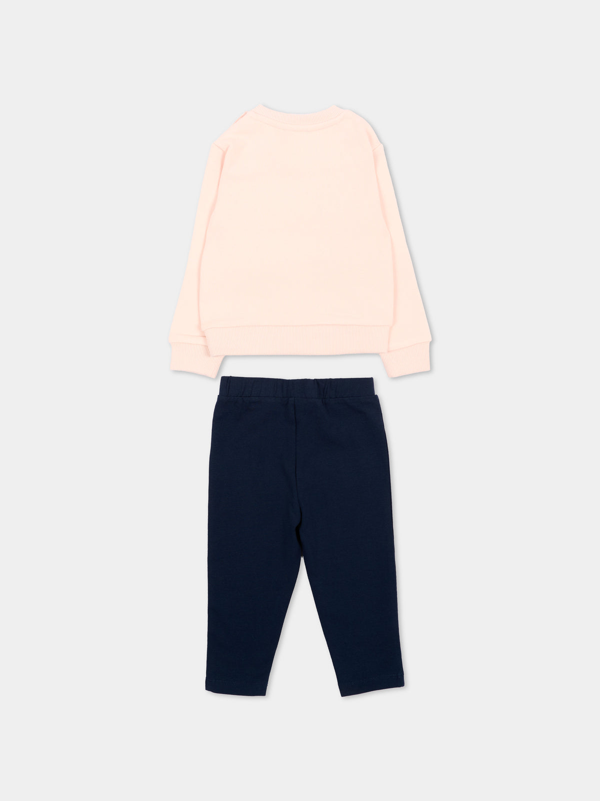 Completo sportivo rosa per neonata con logo,Trussardi Junior,TIA26034CF BLUSH/BL.N BLUSH