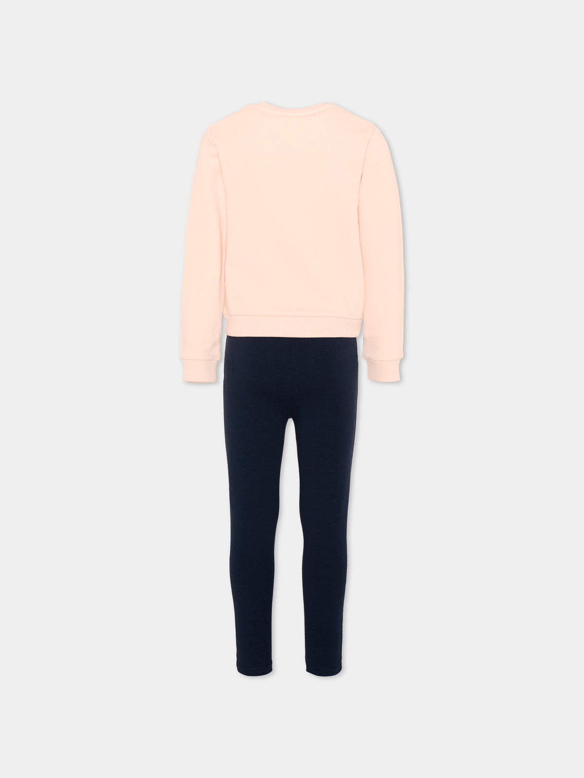 Completo sportivo rosa per bambina con logo,Trussardi Junior,TIA26034CF BLUSH/BL.N BLUSH