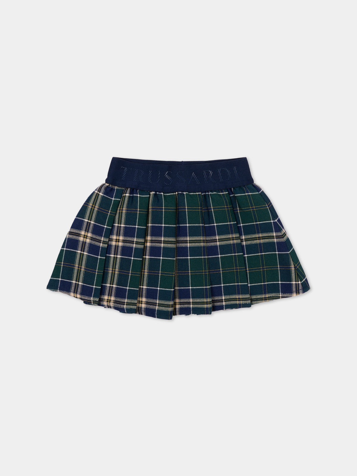 Gonna blu tartan per neonata,Trussardi Junior,TIA26124GO BLUE_TART. BLUE TARTAN