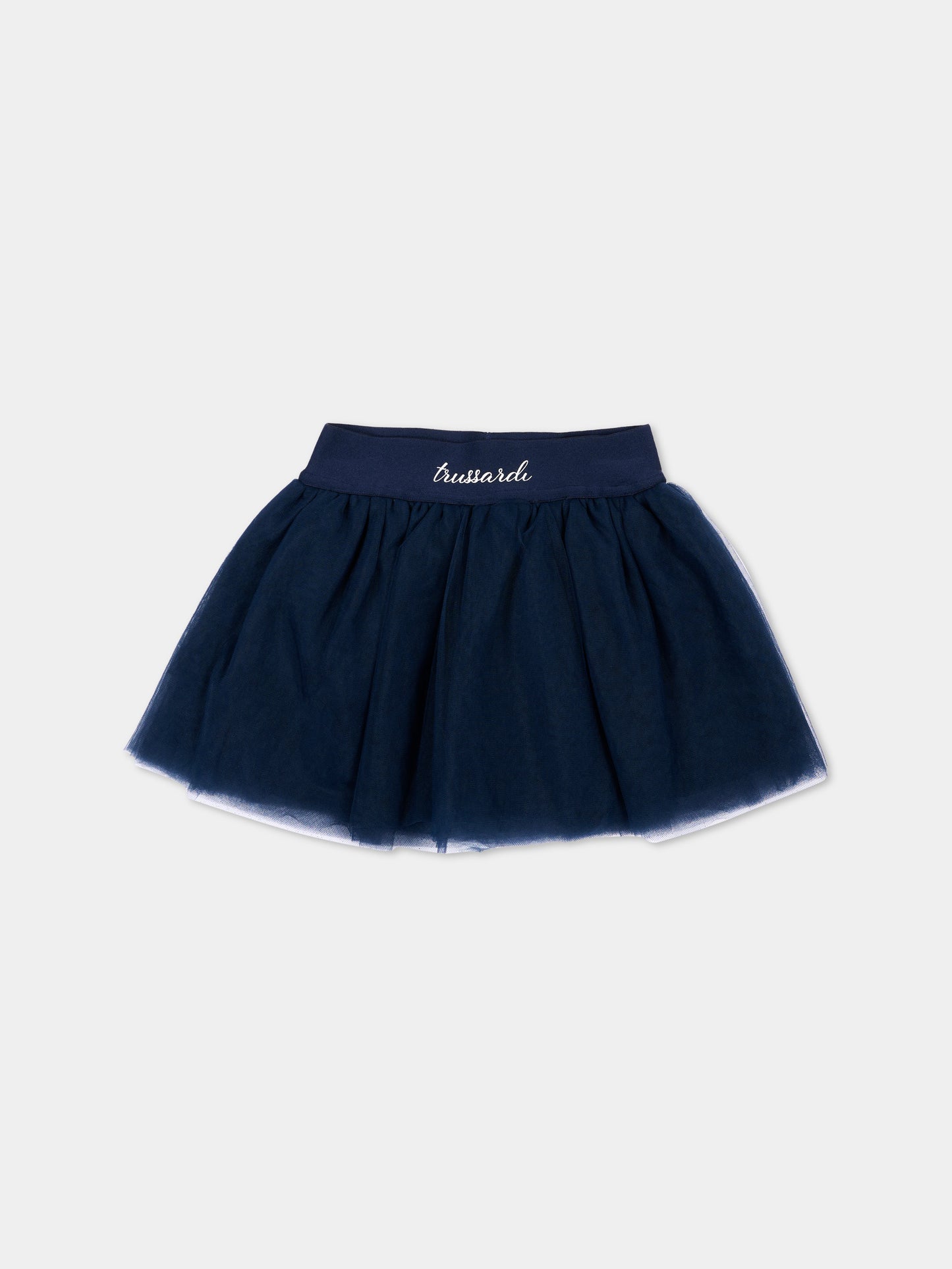 Gonna blu per neonata in tulle,Trussardi Junior,TIA26156GO BLUE_NAVAL BLUE NAVAL