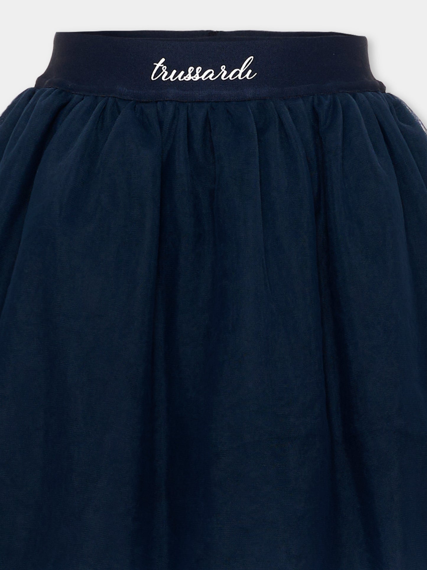 Gonna blu per bambina in tulle,Trussardi Junior,TIA26156GO BLUE_NAVAL BLUE NAVAL