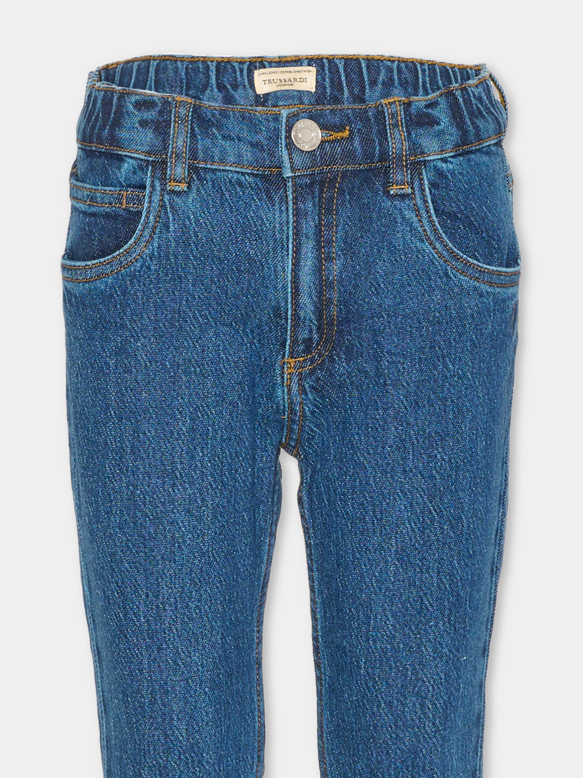 Jeans en denim pour fille avec broderie