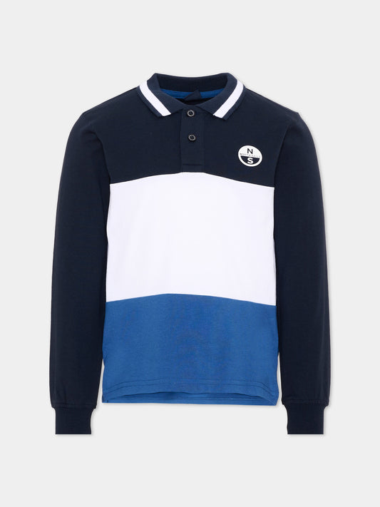 Polo blu per bambino con logo,North Sails,NBA26047PO BLUE NAVY
