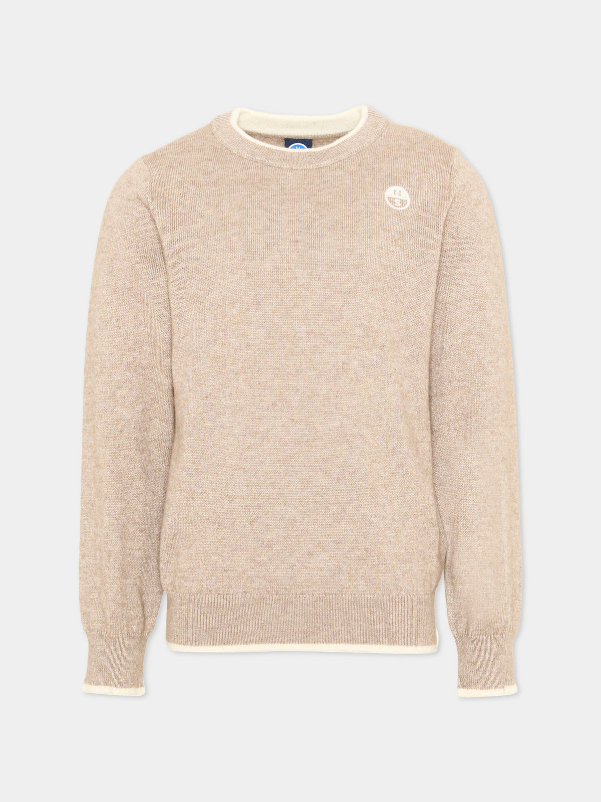 Maglione beige per bambino con logo,North Sails,NBA26076MA WINTER ROPE