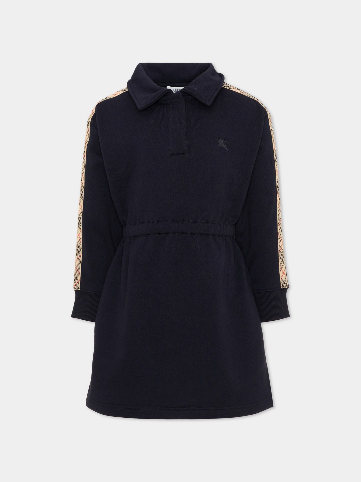Vestito a manica lunga blu check per bambina,Burberry Kids,8135329 A2190