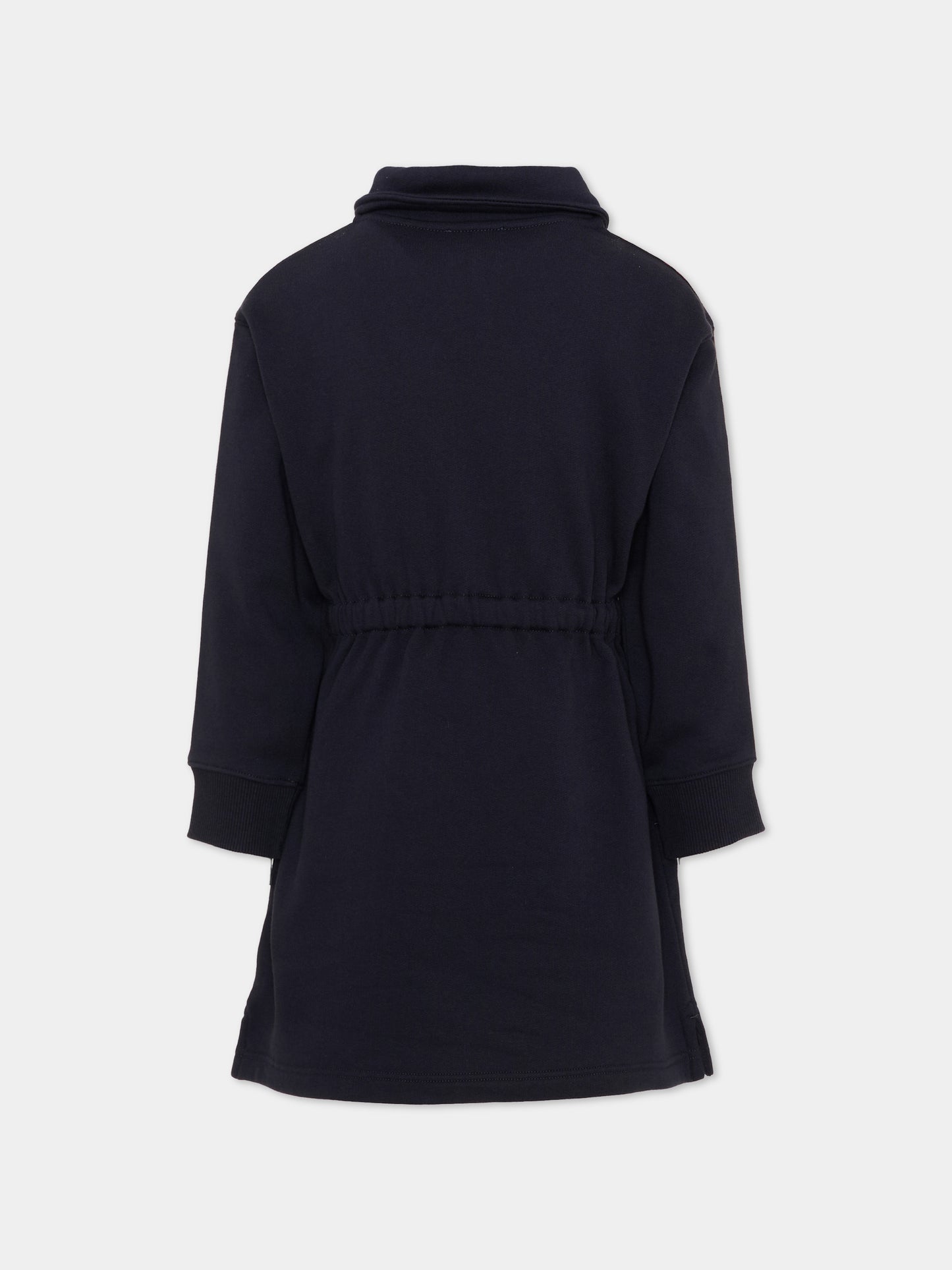 Vestito a manica lunga blu check per bambina,Burberry Kids,8135329 A2190