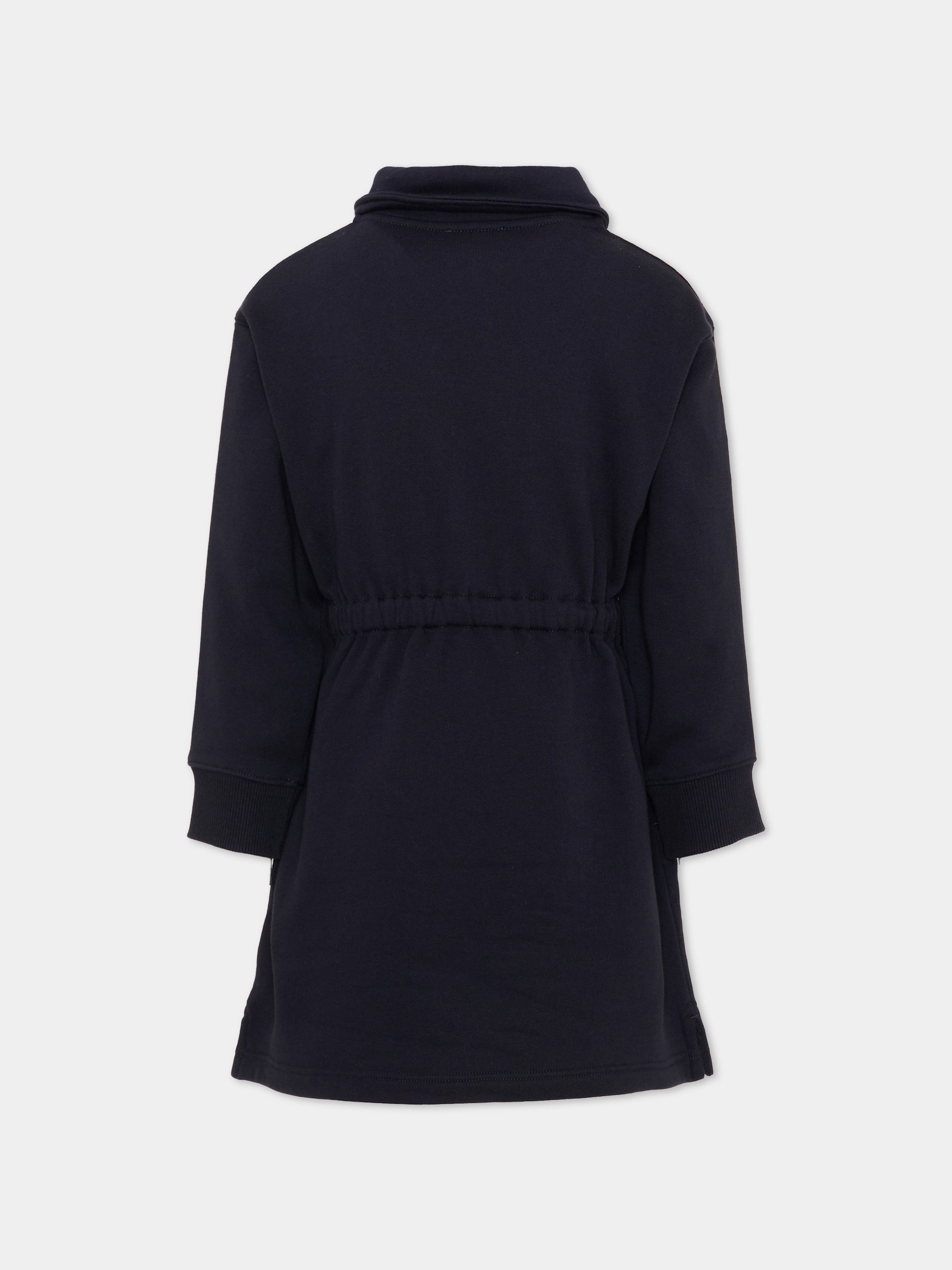 Vestito a manica lunga blu check per bambina,Burberry Kids,8135329 A2190