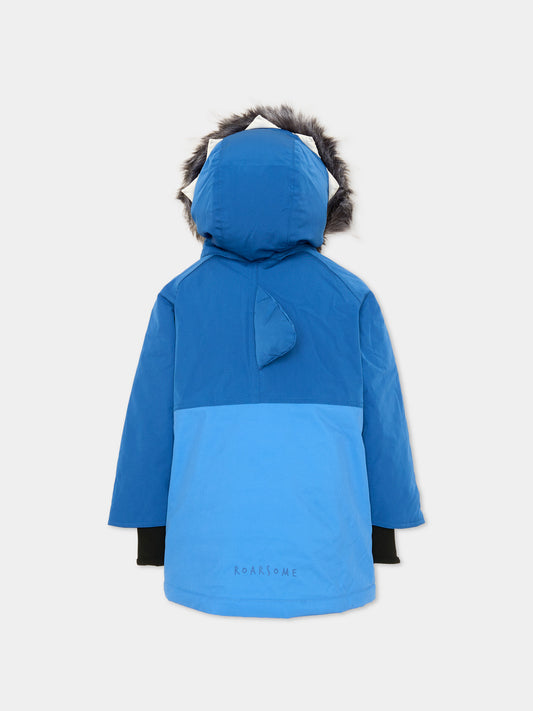 Piumino da neve azzurro Reef The Shark per bambino,Roarsome,REEF THE SHARK SKI JACKET