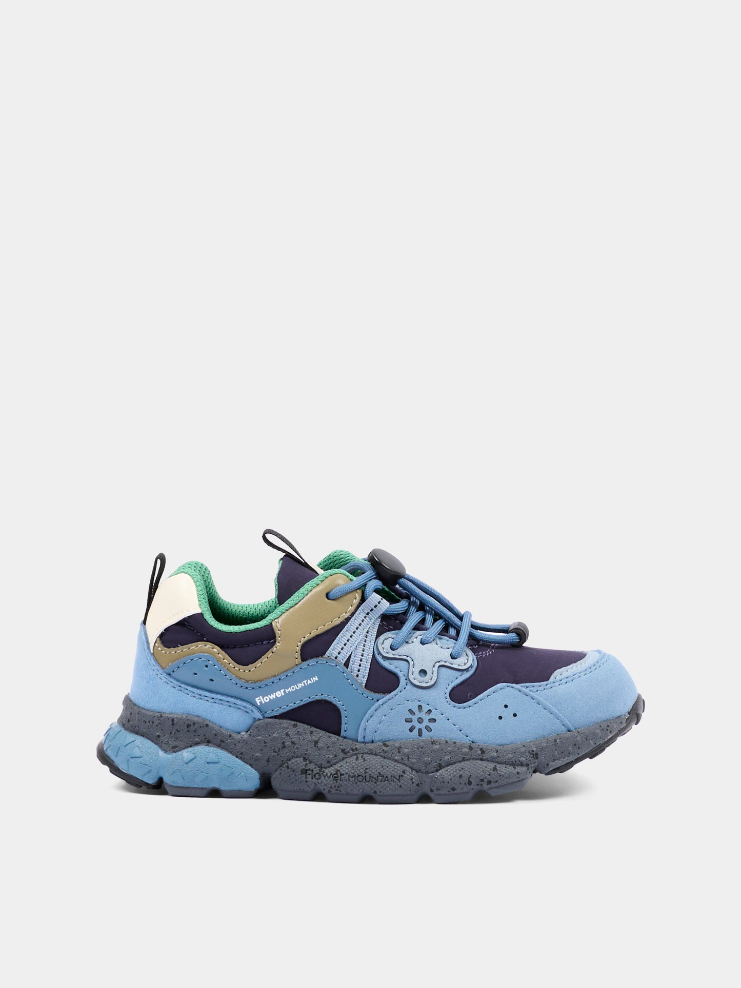Sneakers azzurre per bambino,Flower Mountain,001 2015497 22 3C67