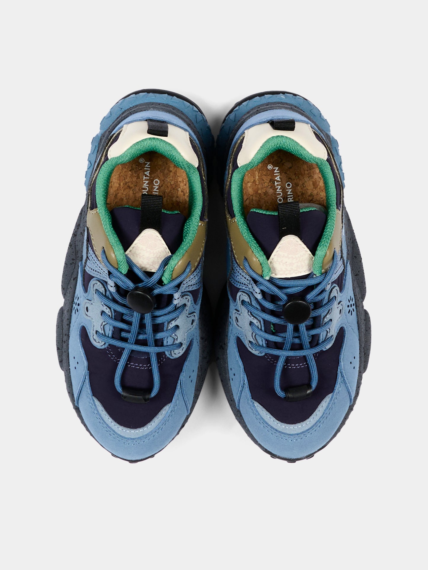 Sneakers azzurre per bambino,Flower Mountain,001 2015497 22 3C67