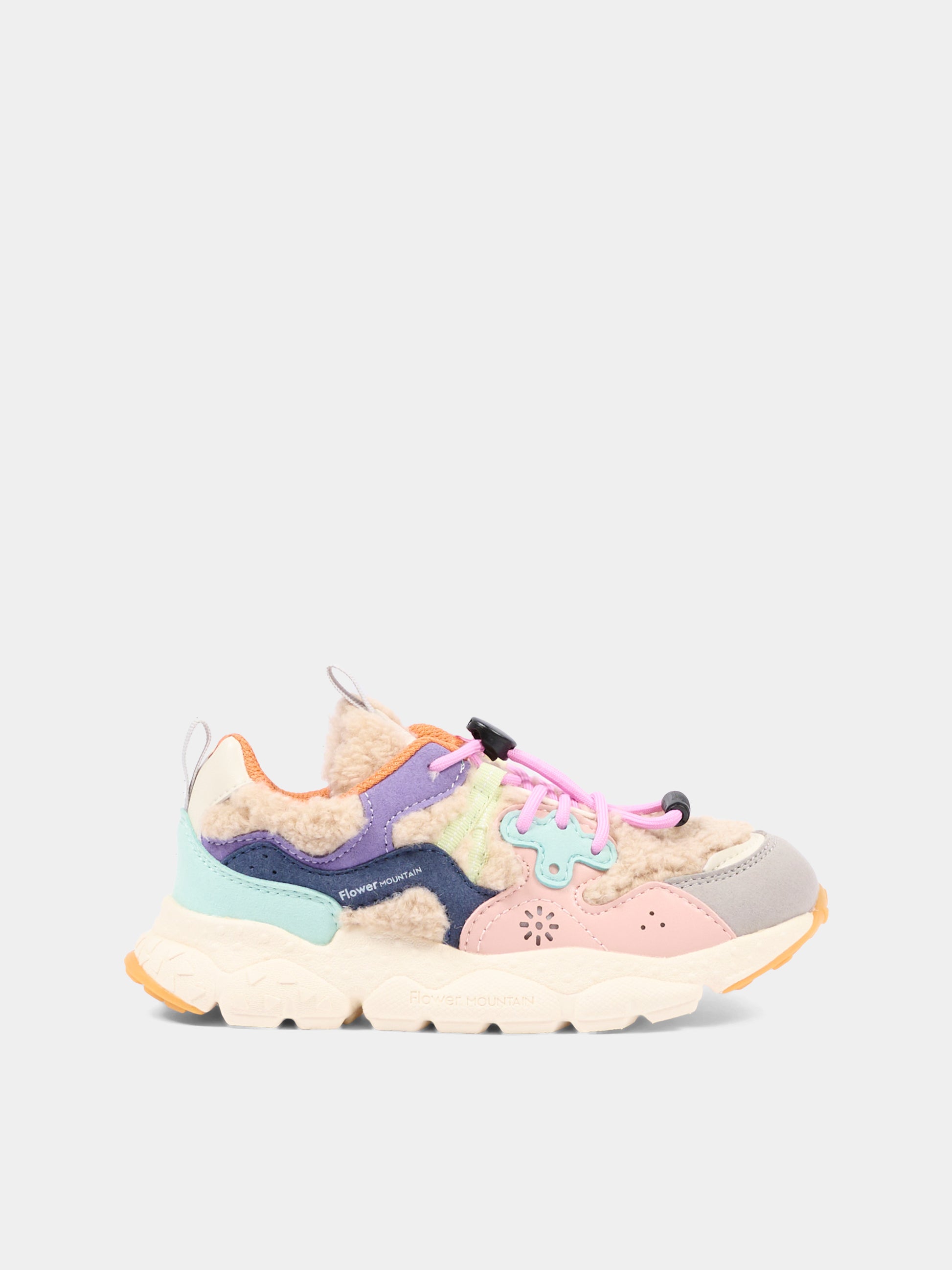 Sneakers multicolor per bambina,Flower Mountain,001 2015497 49 3D21