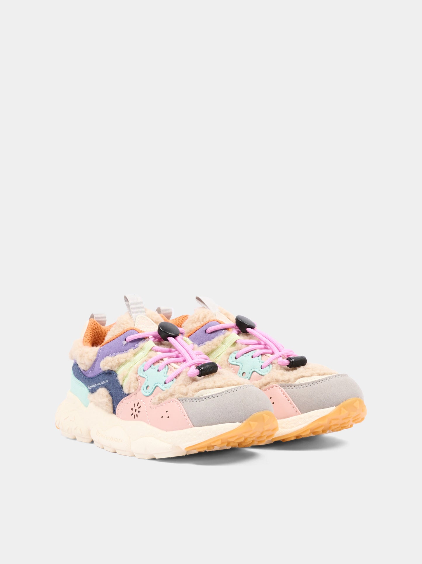 Sneakers multicolor per bambina,Flower Mountain,001 2015497 49 3D21