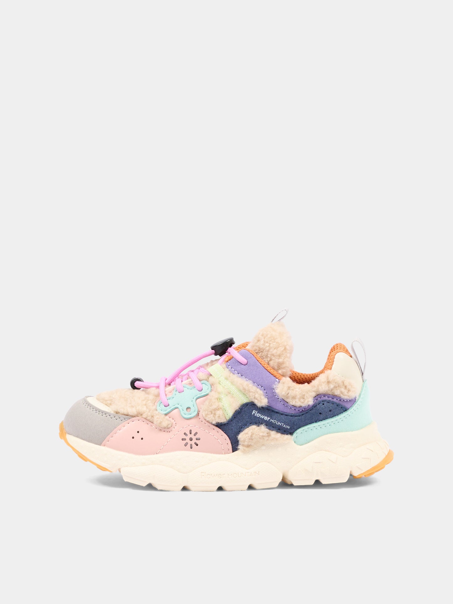 Sneakers multicolor per bambina,Flower Mountain,001 2015497 49 3D21