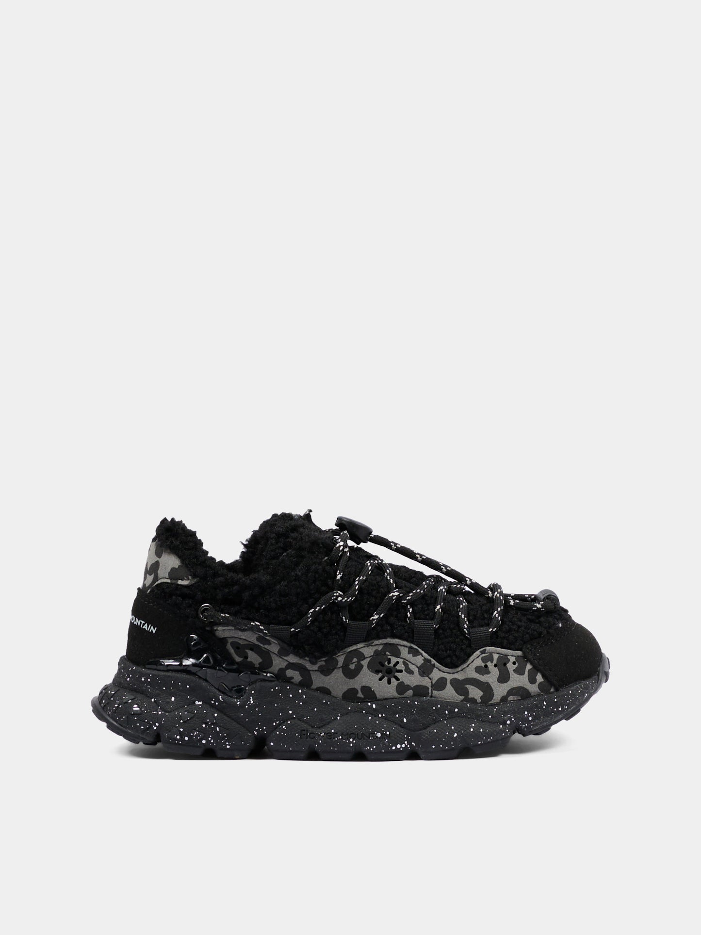 Sneakers nere per bambina shearling,Flower Mountain,001 2015499 30 1A69