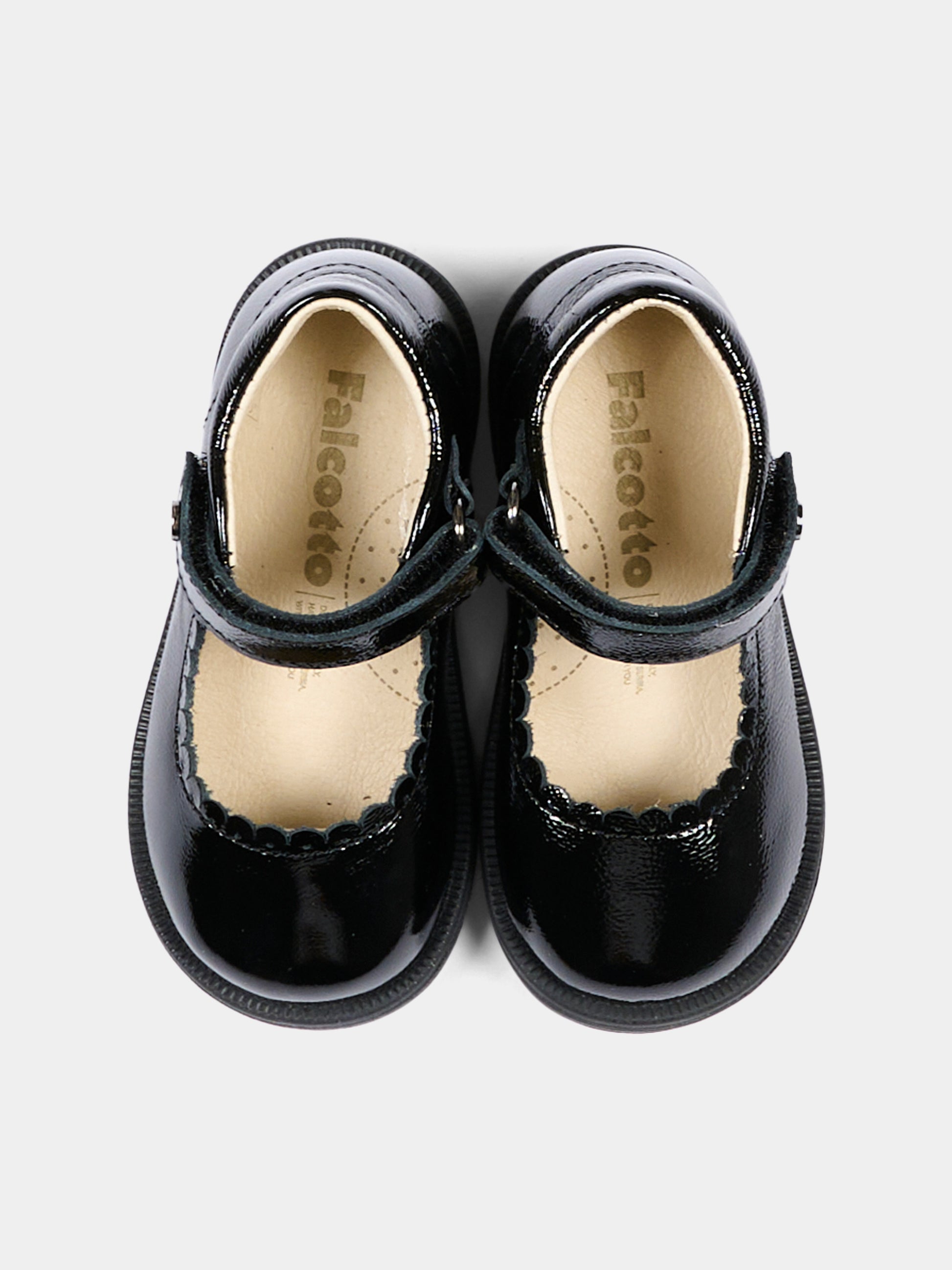Ballerine nere per neonata lucide,Falcotto,001 2019578 02 0A01
