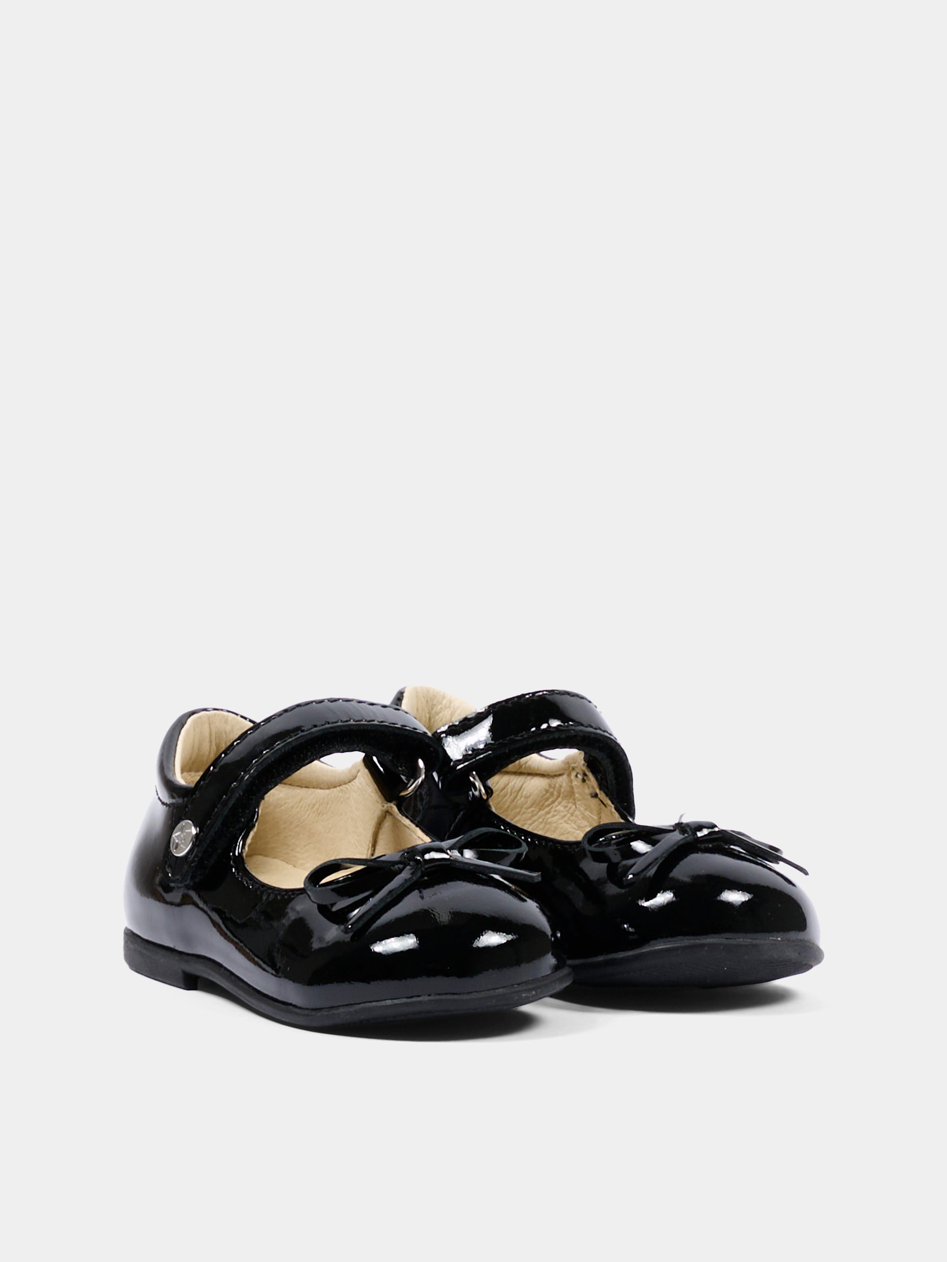 Ballerine nere per neonata con fiocco,Naturino,001 2012962 01 1A29