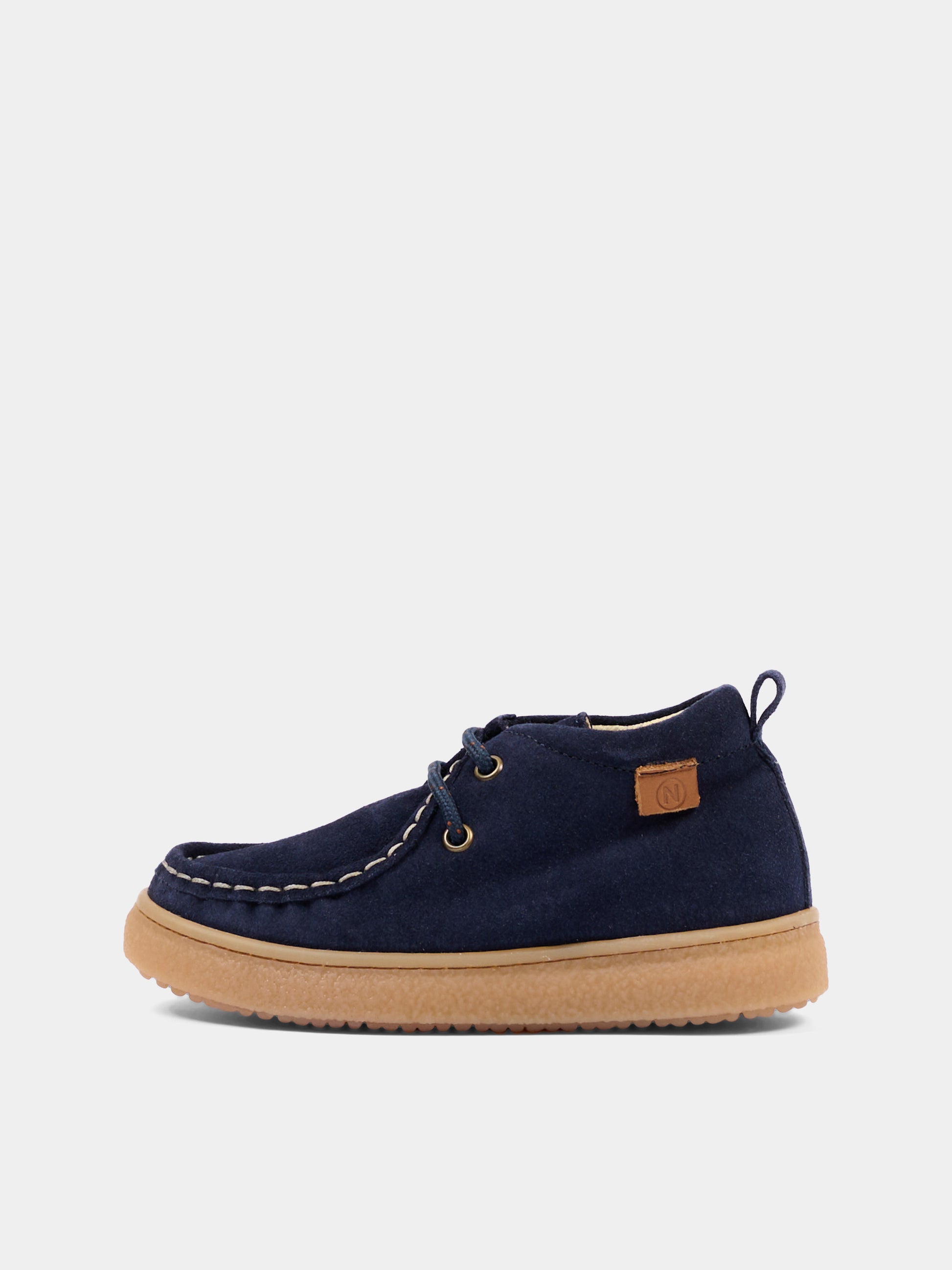 Stivaletti blu in suede con lacci,Naturino,001 2018103 01 0C02
