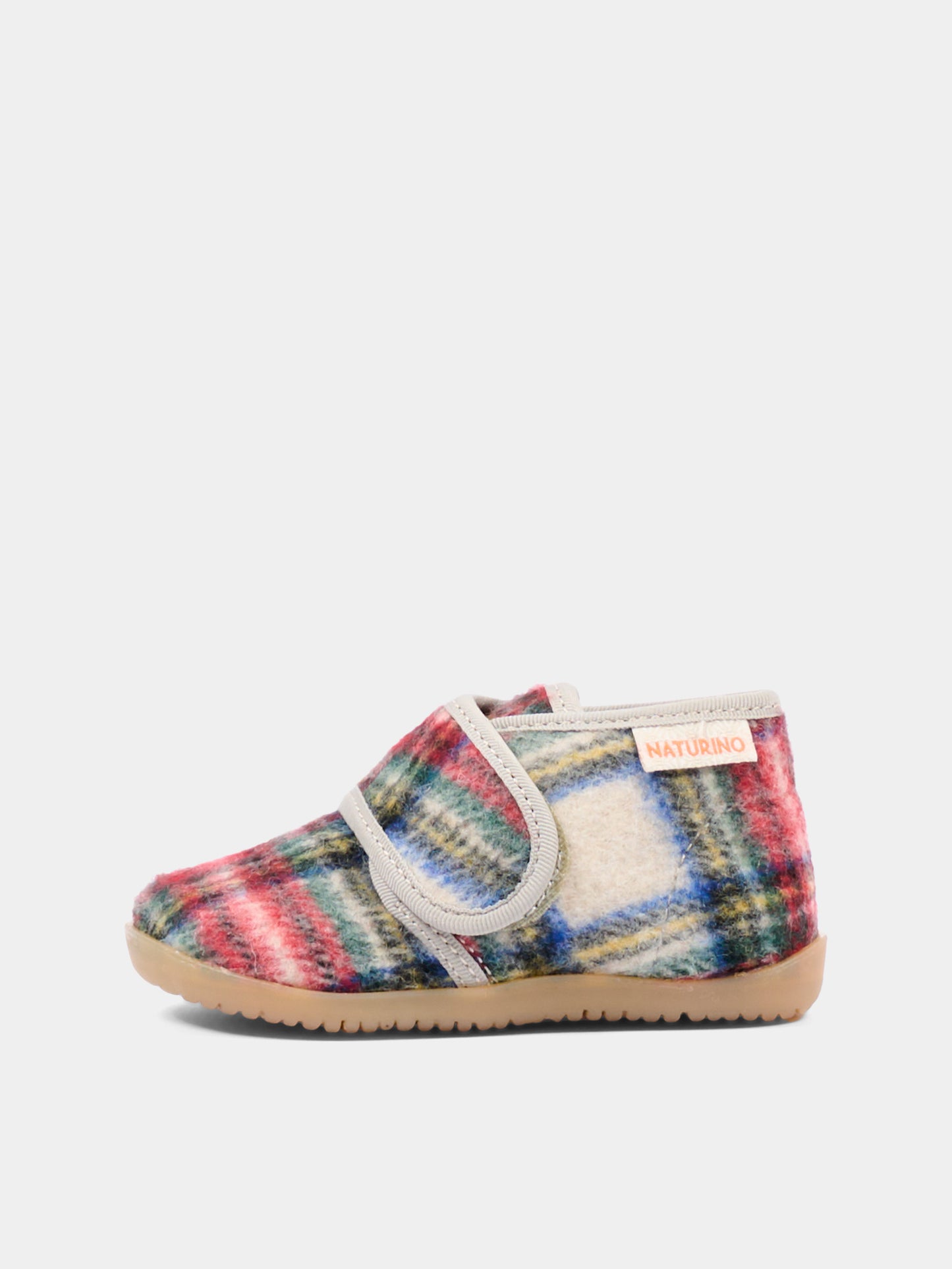 Pantofole multicolor per neonati tartan,Naturino,001 4000673 45 1E11