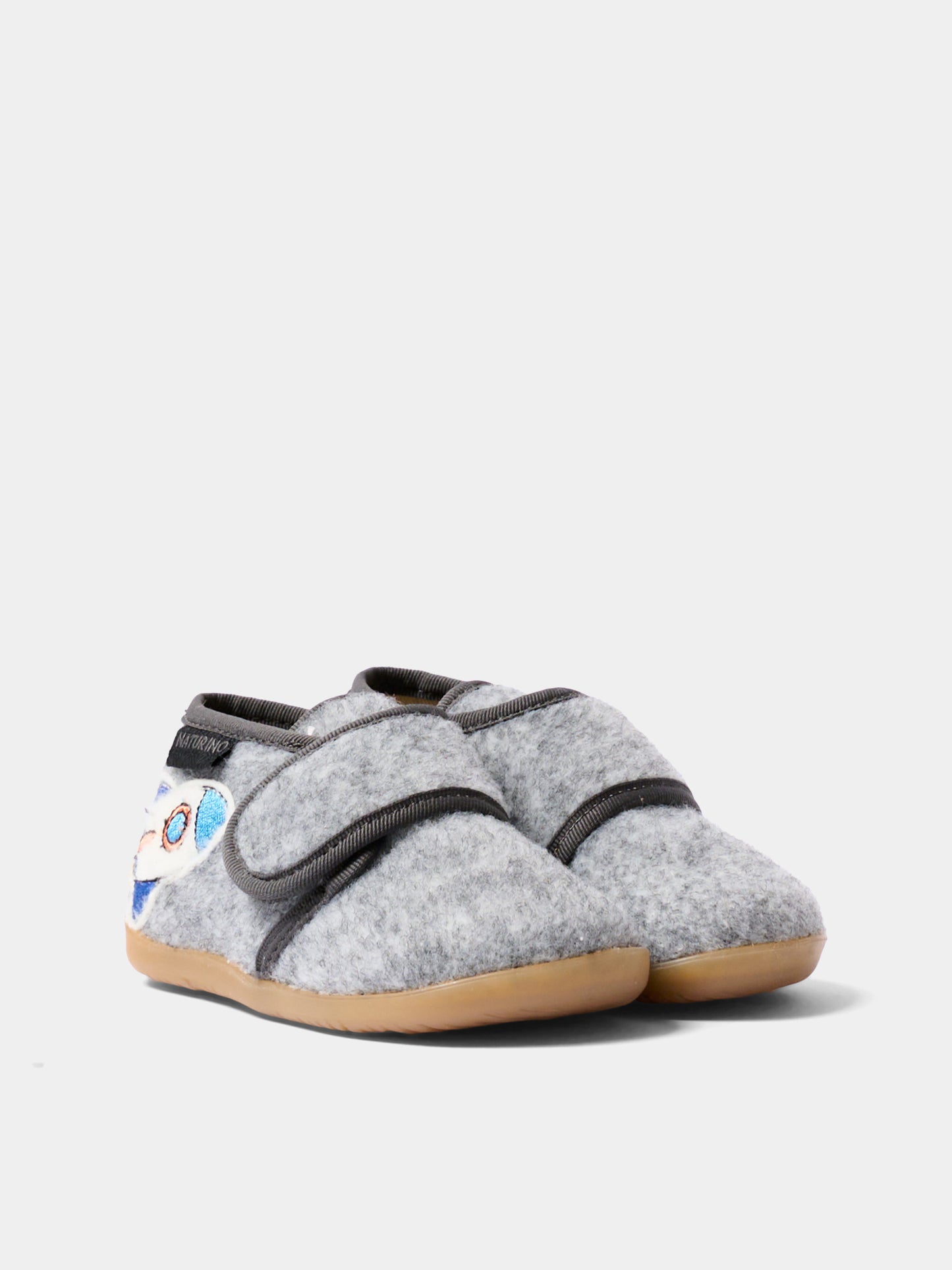 Pantofole grigie per neonato con razzo,Naturino,001 4000737 01 0B03