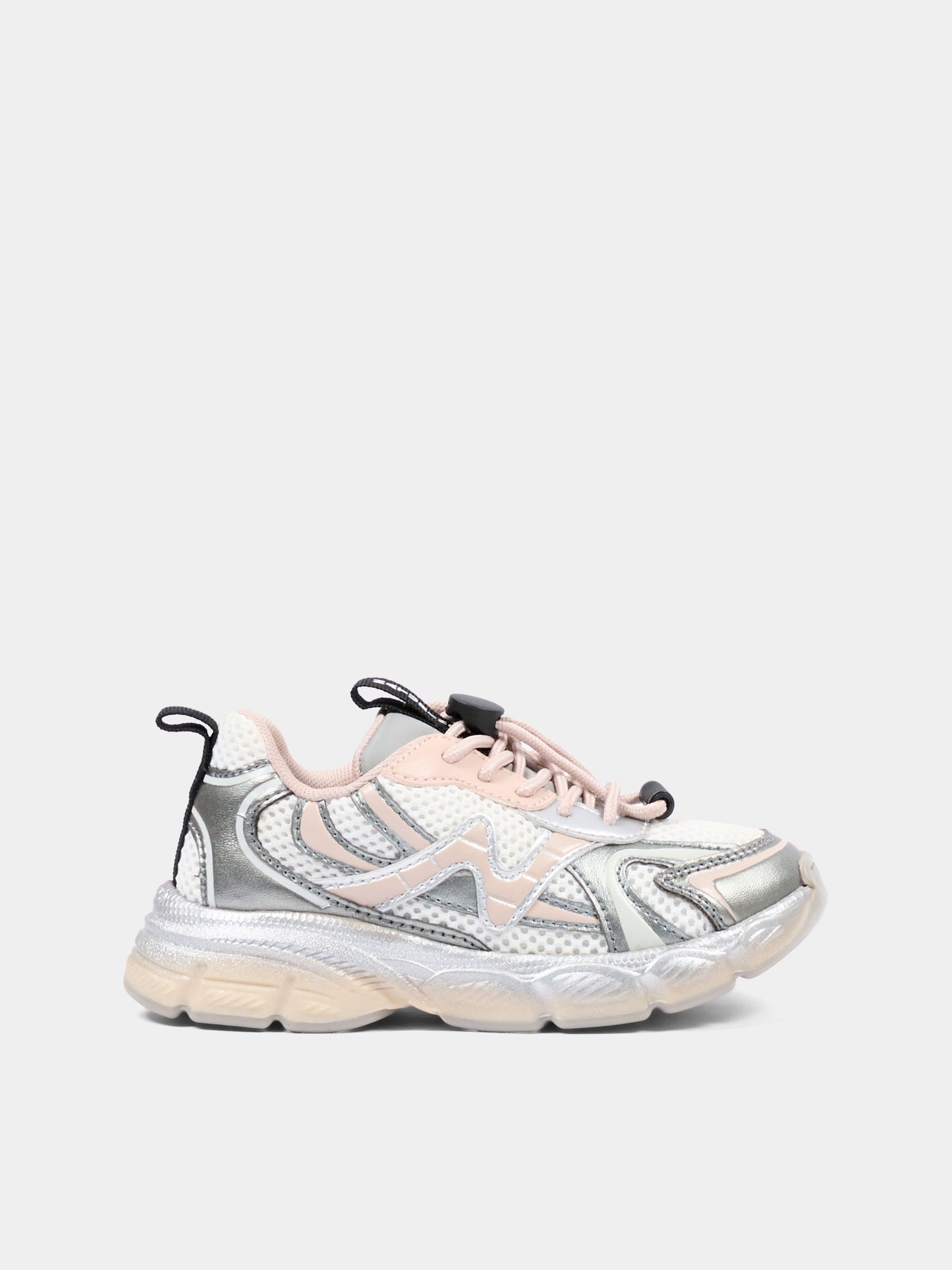 Sneakers argento per bambina,Naturino,001 2019091 09 1Q15