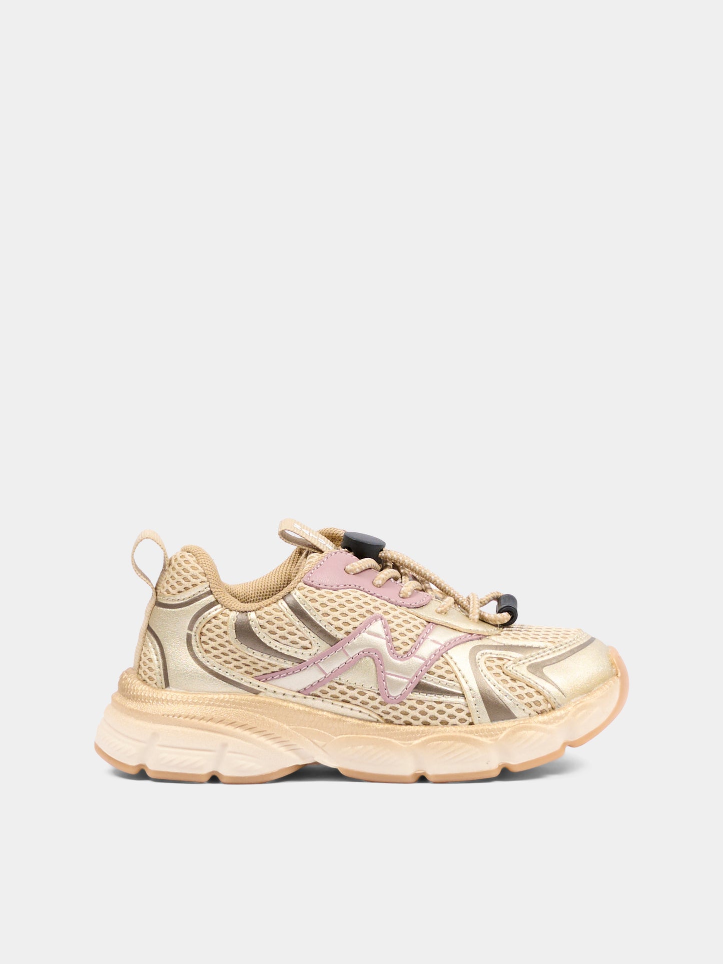 Sneakers beige per bambina,Naturino,001 2019091 09 1Q83