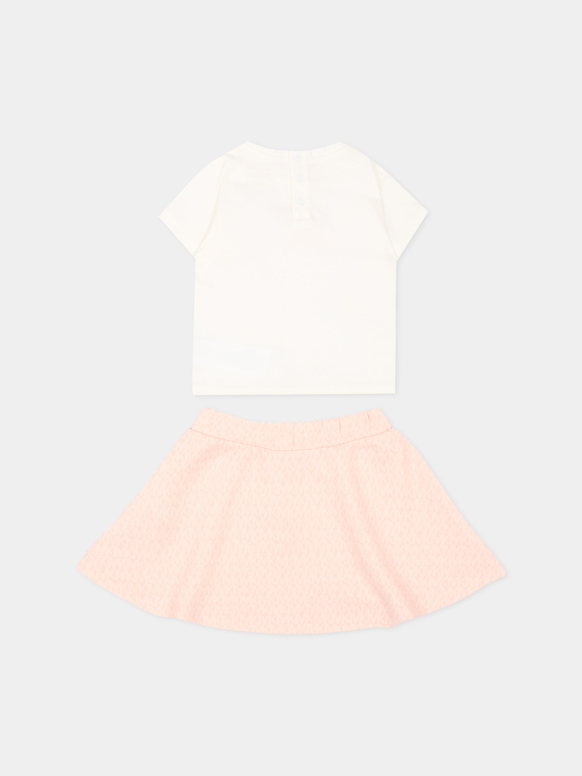 Completo sportivo rosa per neonata con logo,Michael Kors,R30547 46M