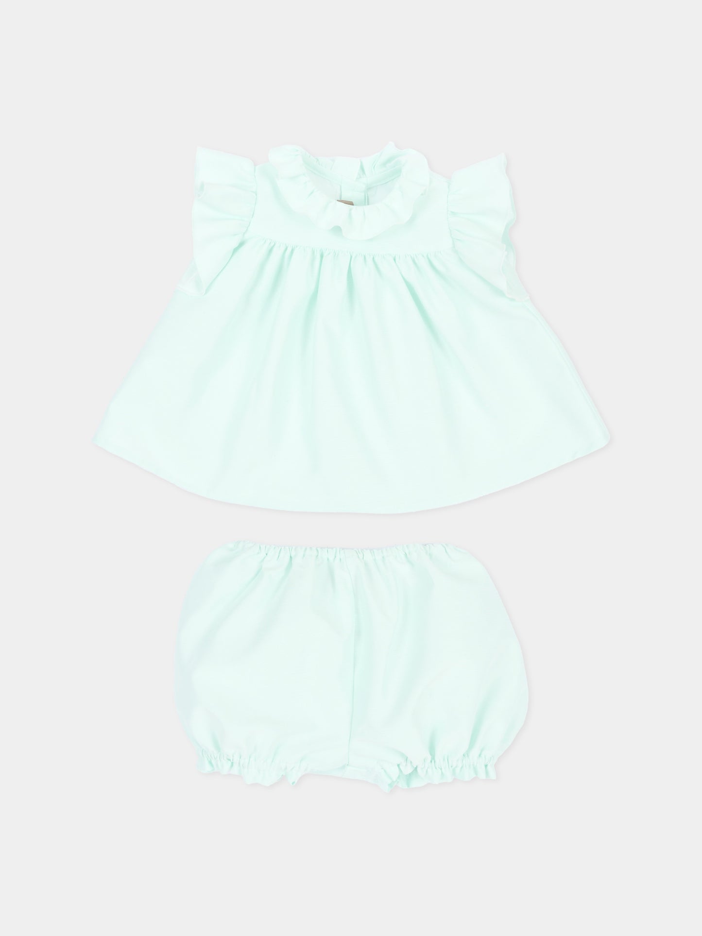 Completo elegante verde per neonata,Little Bear,3210 MENTA